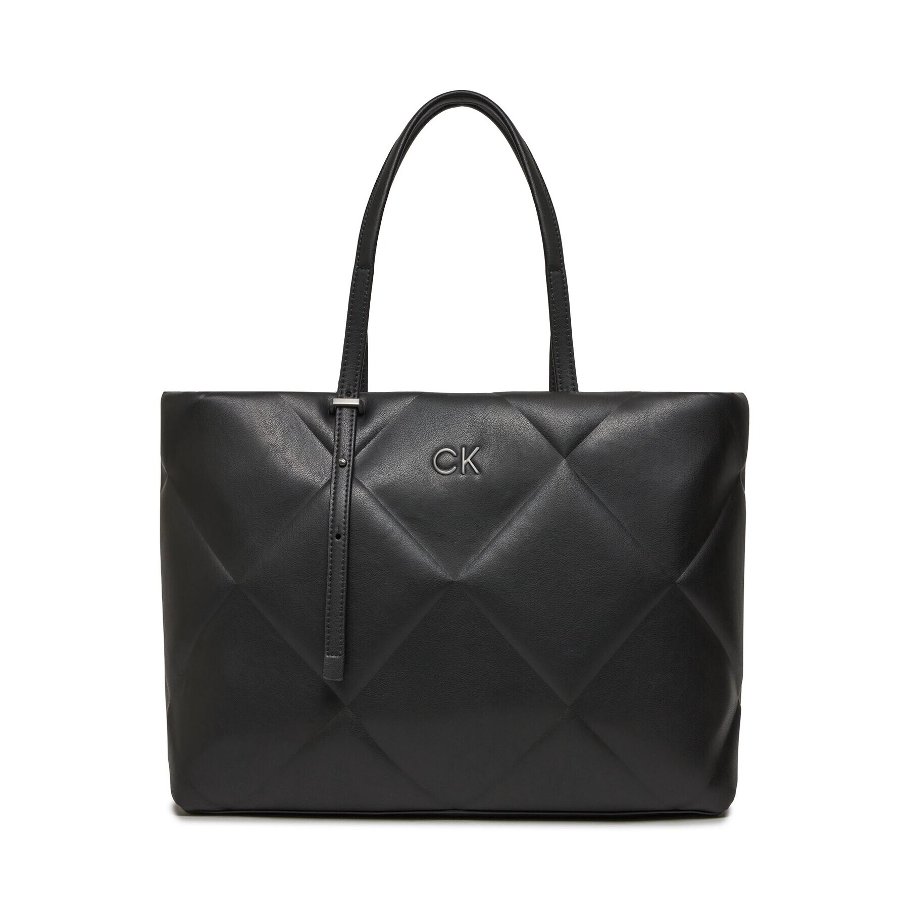 Calvin Klein Дамска чанта Re-Lock Quilt Tote Lg K60K611339 Черен - Pepit.bg