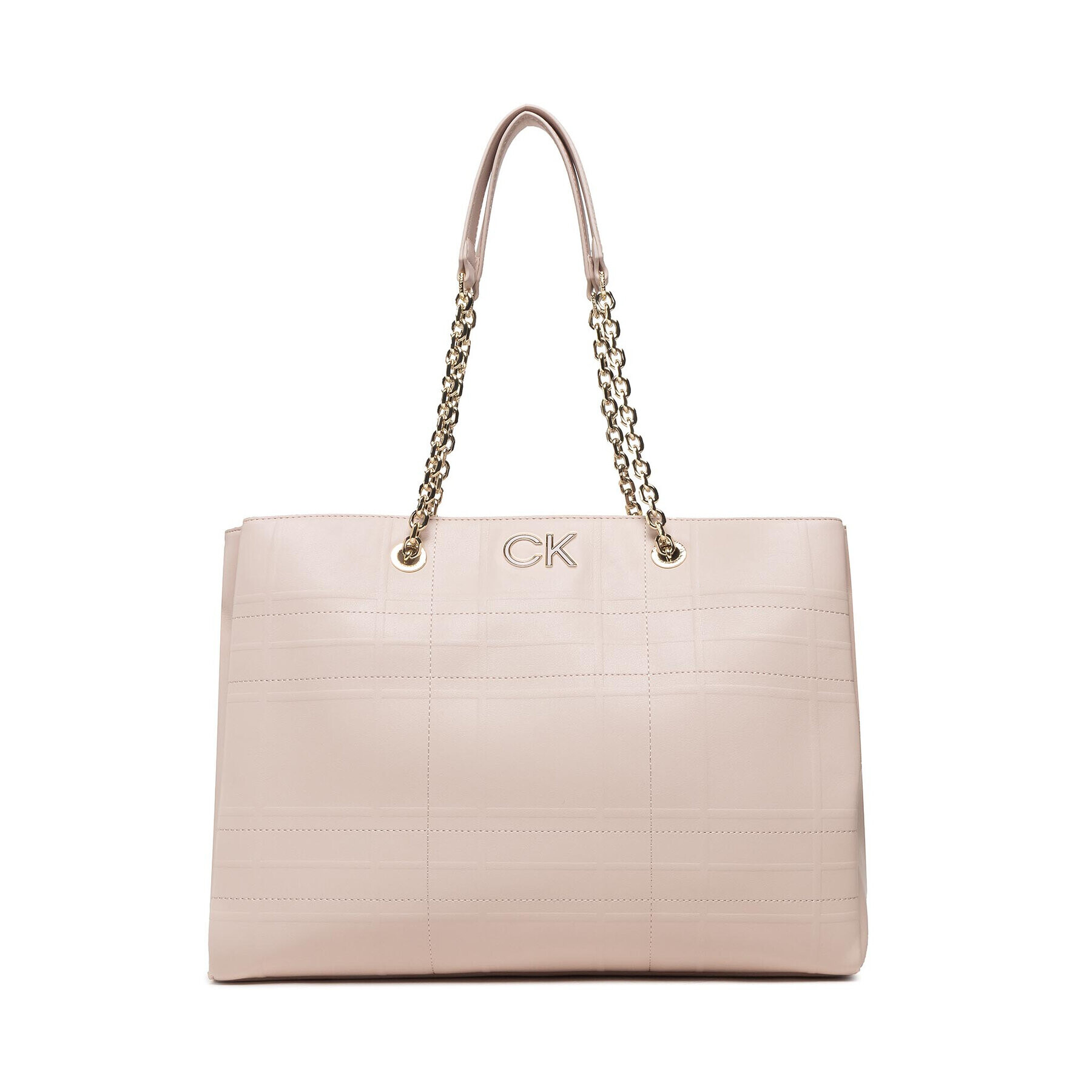 Calvin Klein Дамска чанта Re-Lock Tote Quilt K60K609689 Розов - Pepit.bg