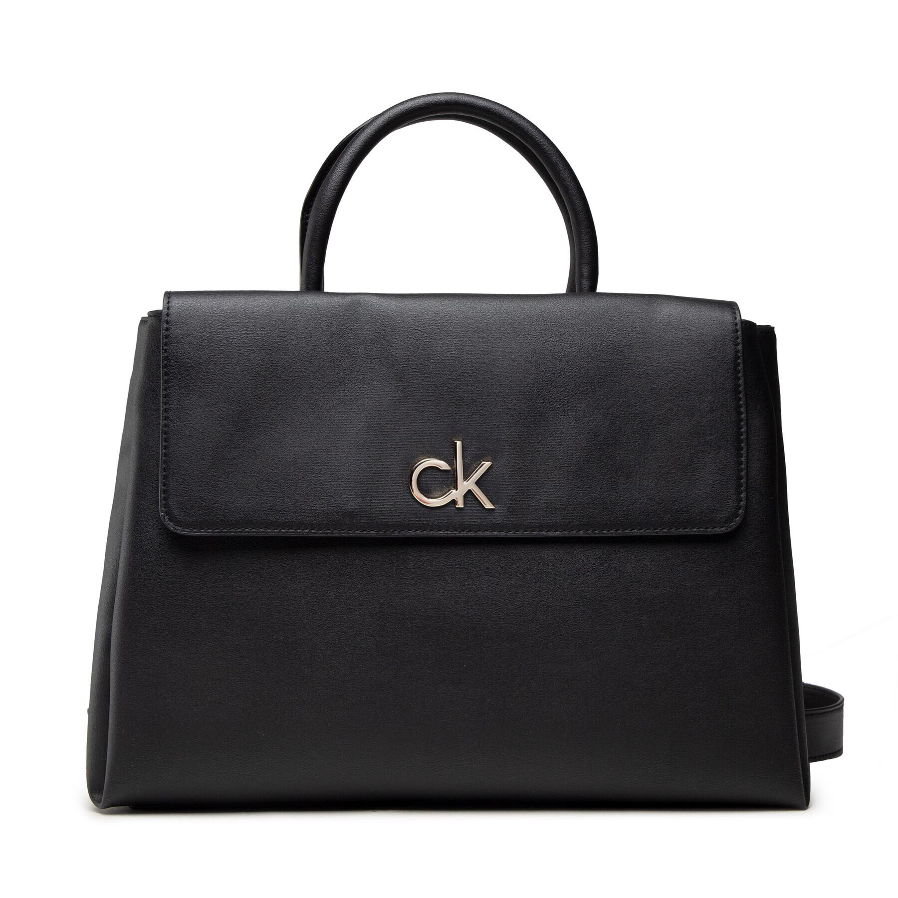 Calvin Klein Дамска чанта Re-Lock Tote W/Flap Md K60K608411 Черен - Pepit.bg