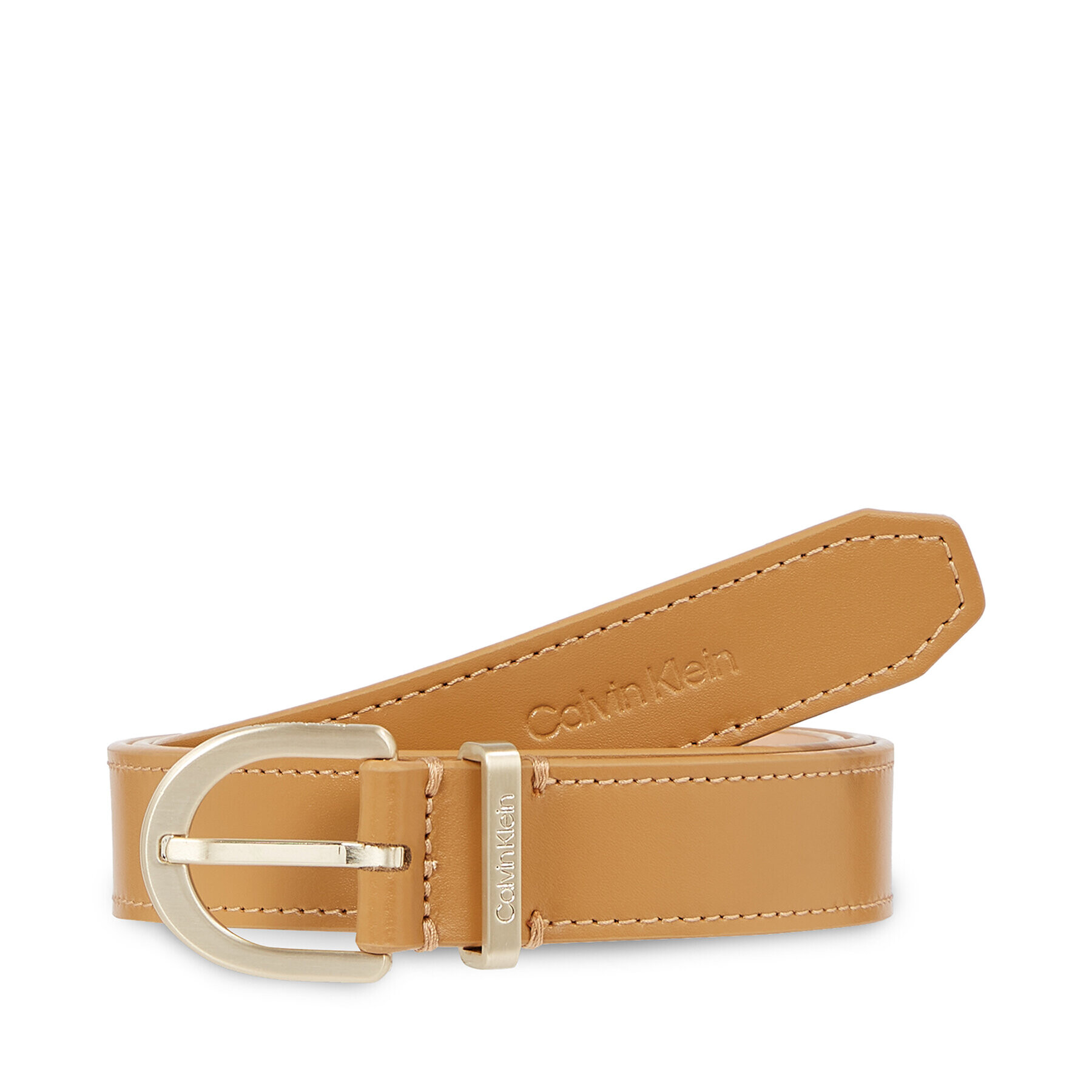 Calvin Klein Дамски колан Ck Must Loop Rnd Belt K60K610158 Кафяв - Pepit.bg