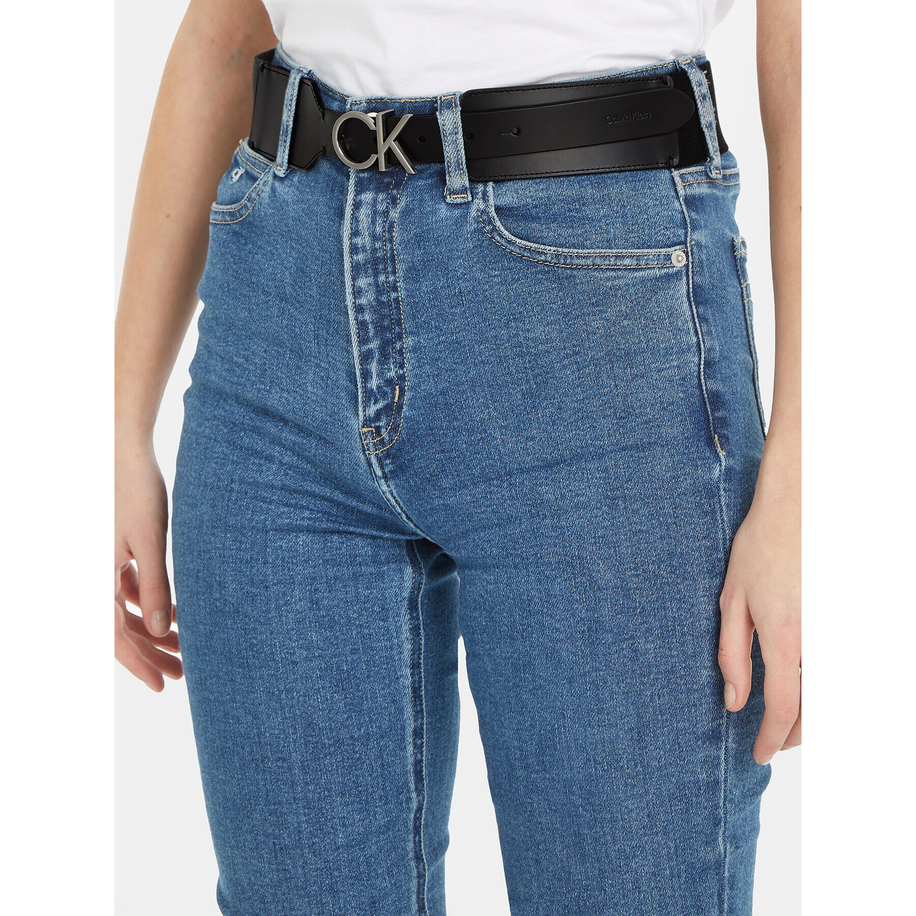 Calvin Klein Дамски колан Re-Lock Waist Belt 50Mm K60K611104 Черен - Pepit.bg