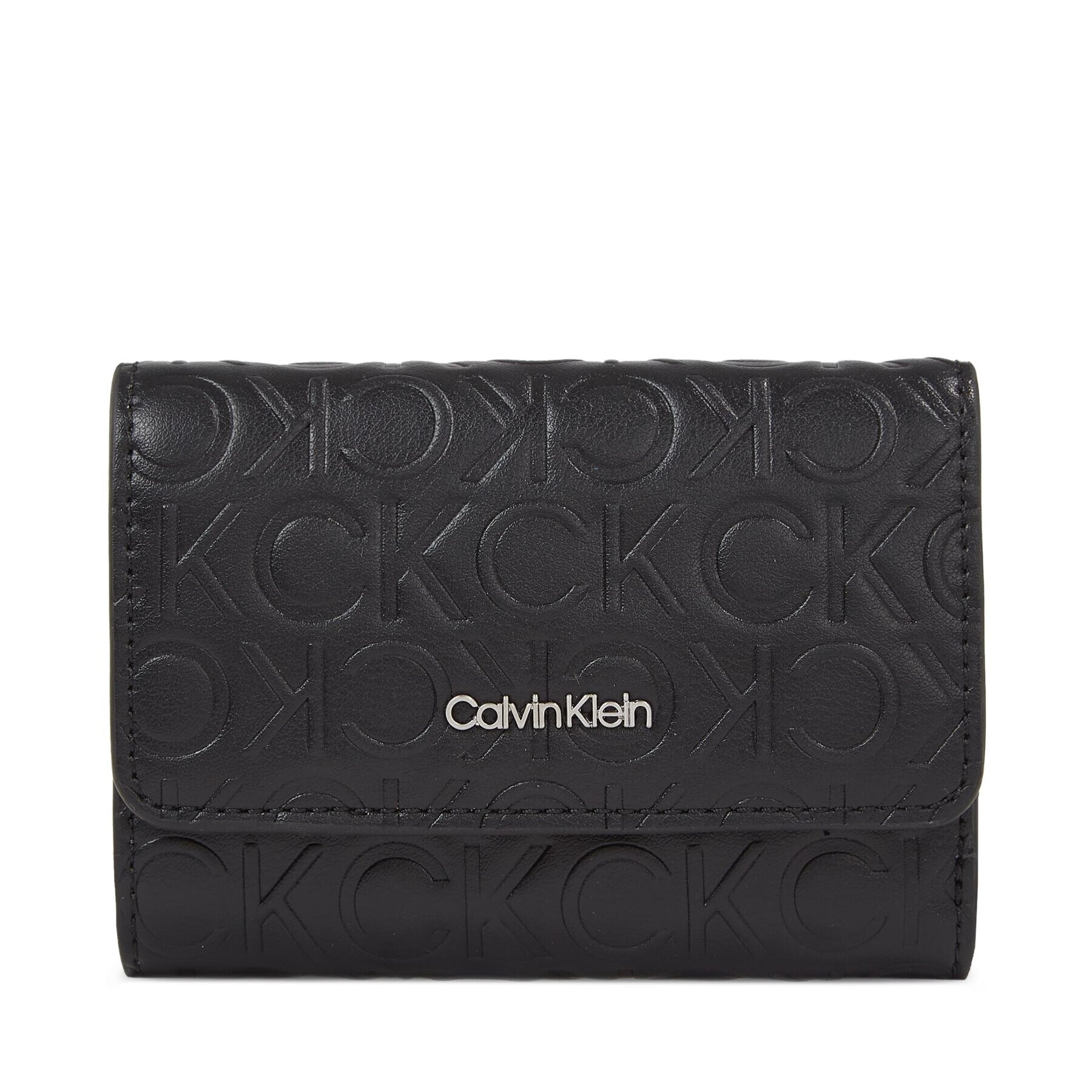 Calvin Klein Дамски портфейл Ck Must Trifold Sm Emb K60K611325 Черен - Pepit.bg