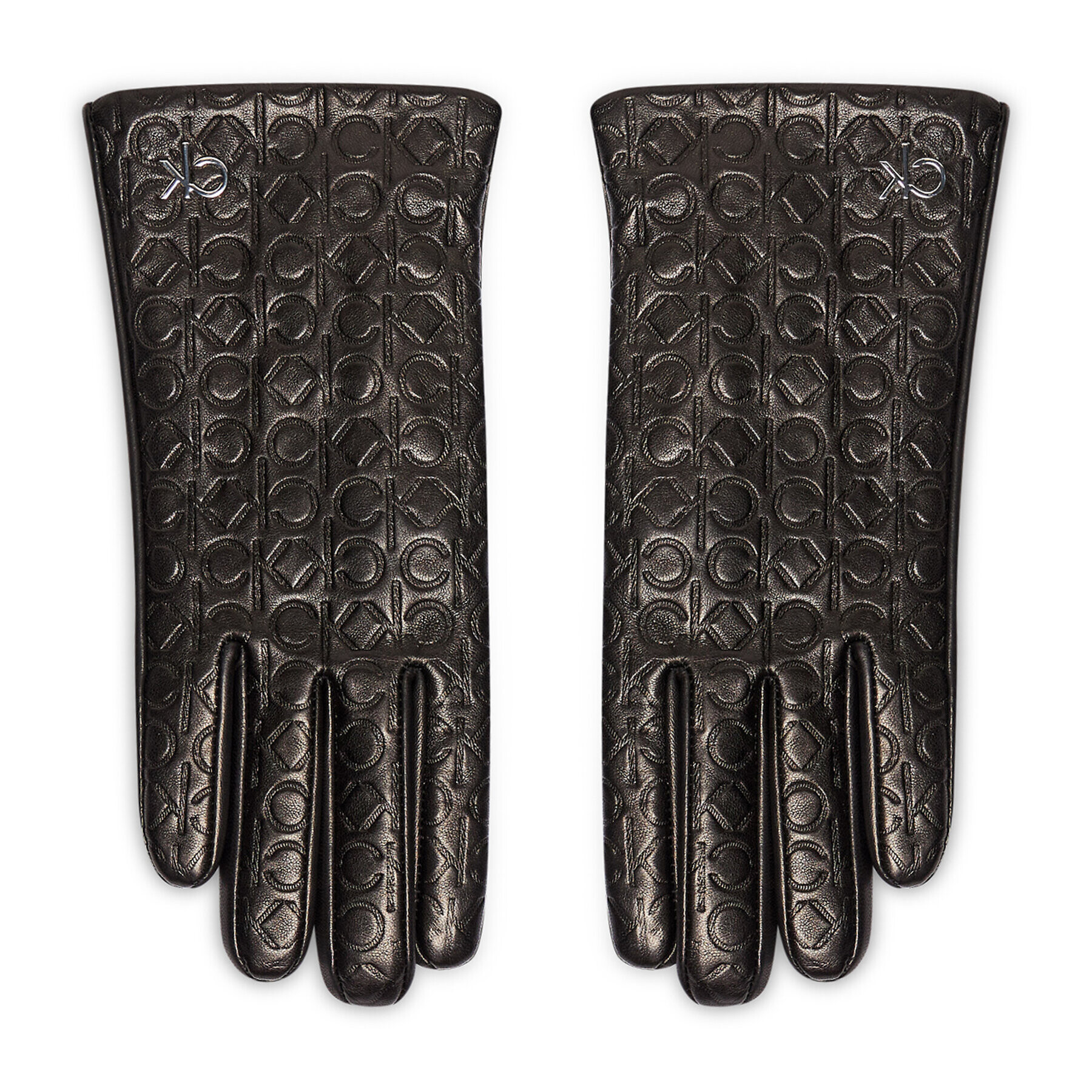 Calvin Klein Дамски ръкавици Re-Lock Embossed Gloves K60K608509 Черен - Pepit.bg