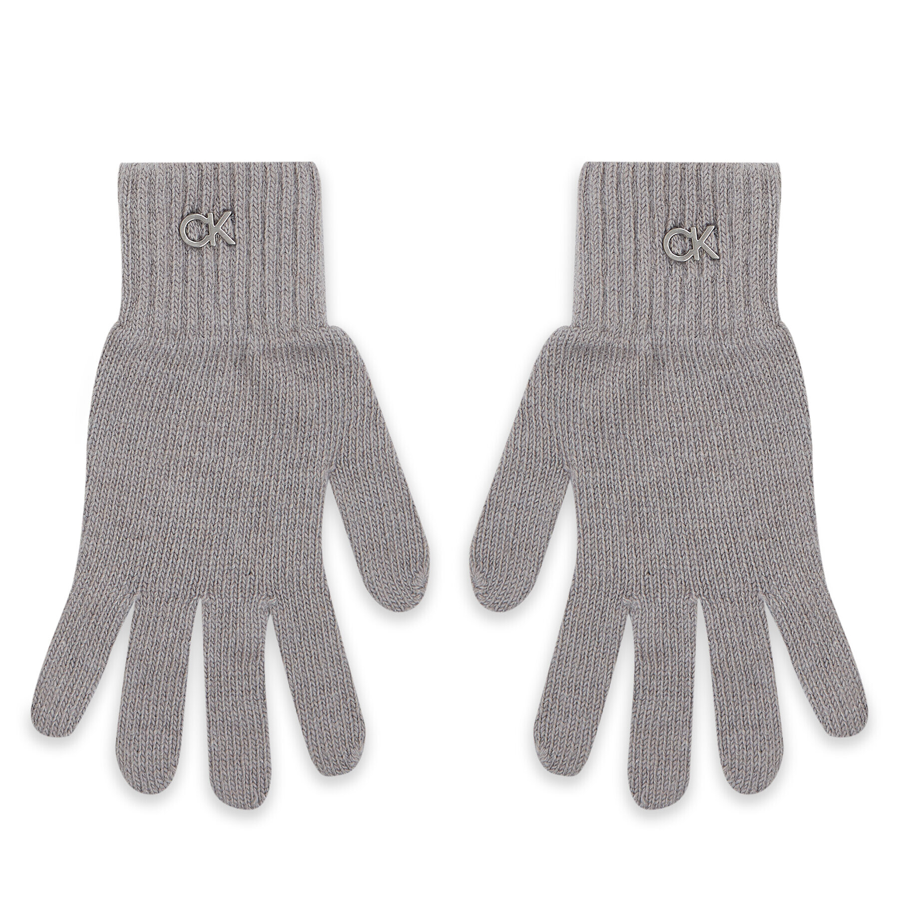 Calvin Klein Дамски ръкавици Re-Lock Knit Gloves K60K611164 Сив - Pepit.bg