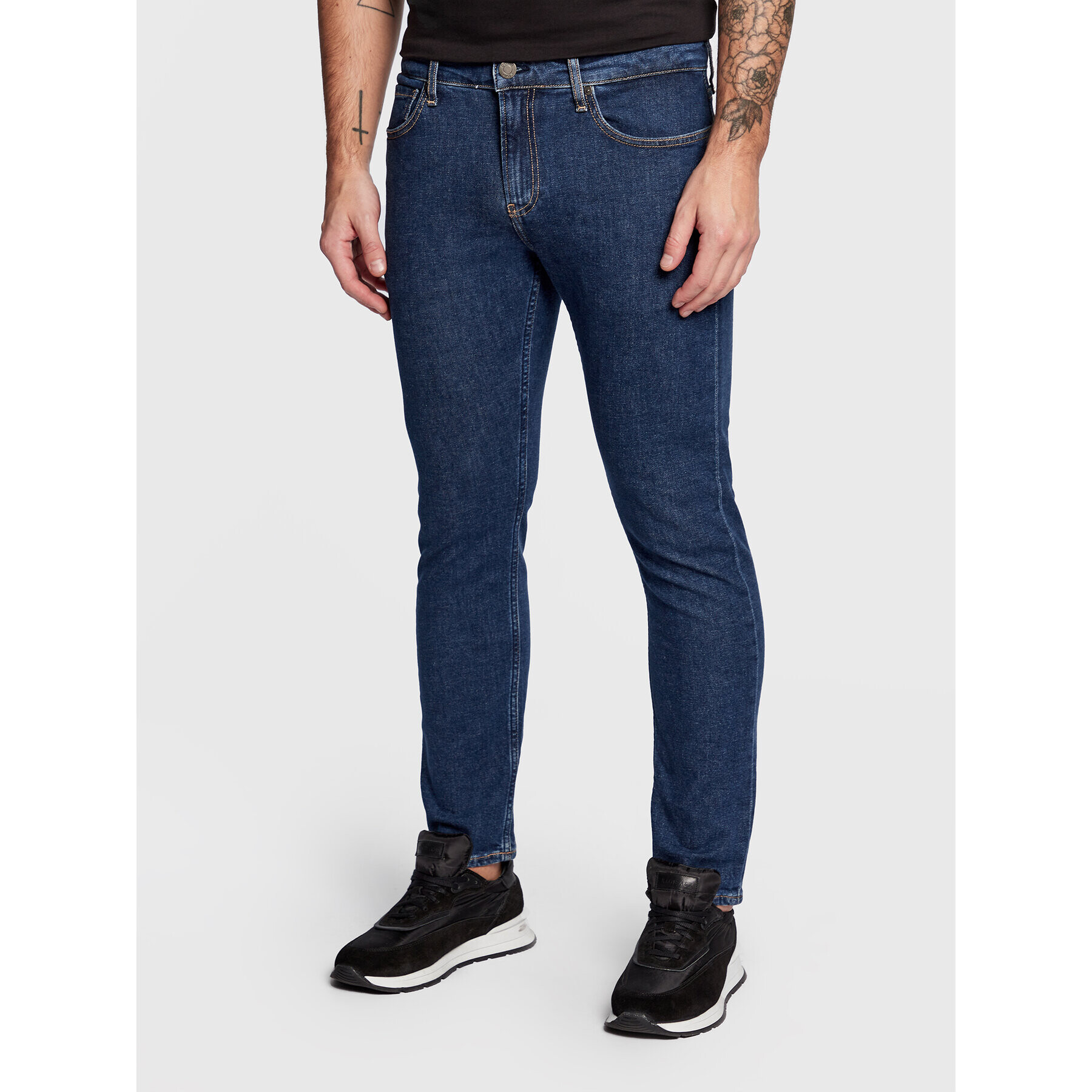 Calvin Klein Дънки K10K110710 Тъмносин Slim Fit - Pepit.bg