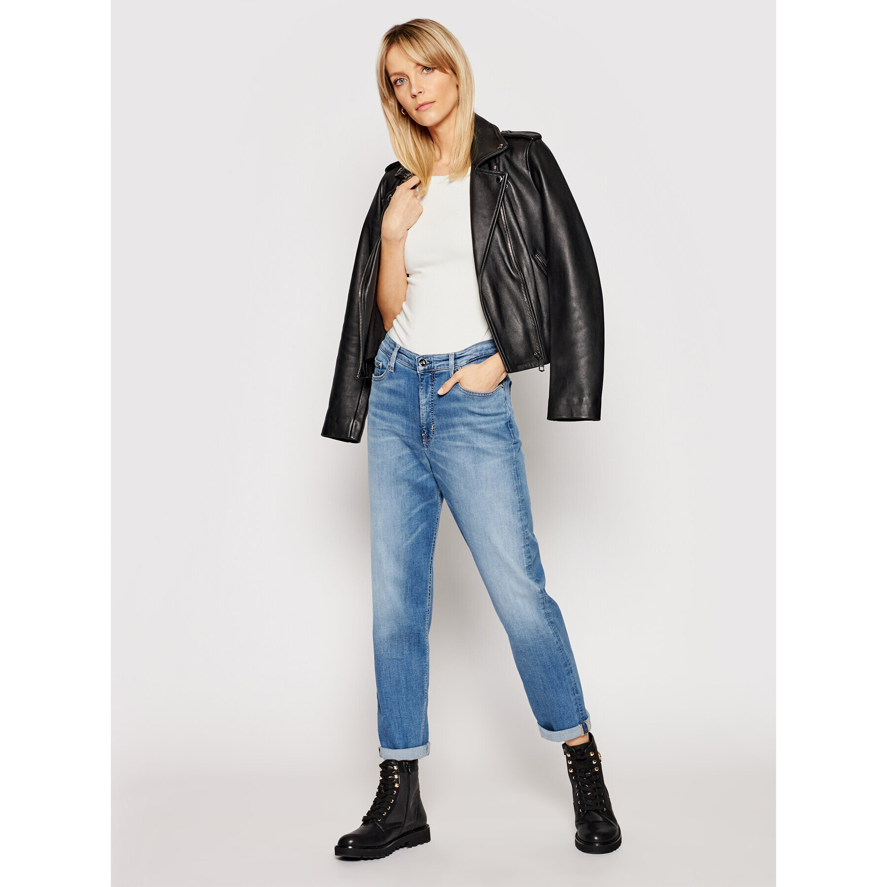 Calvin Klein Дънки K20K202985 Тъмносин Boyfriend Fit - Pepit.bg