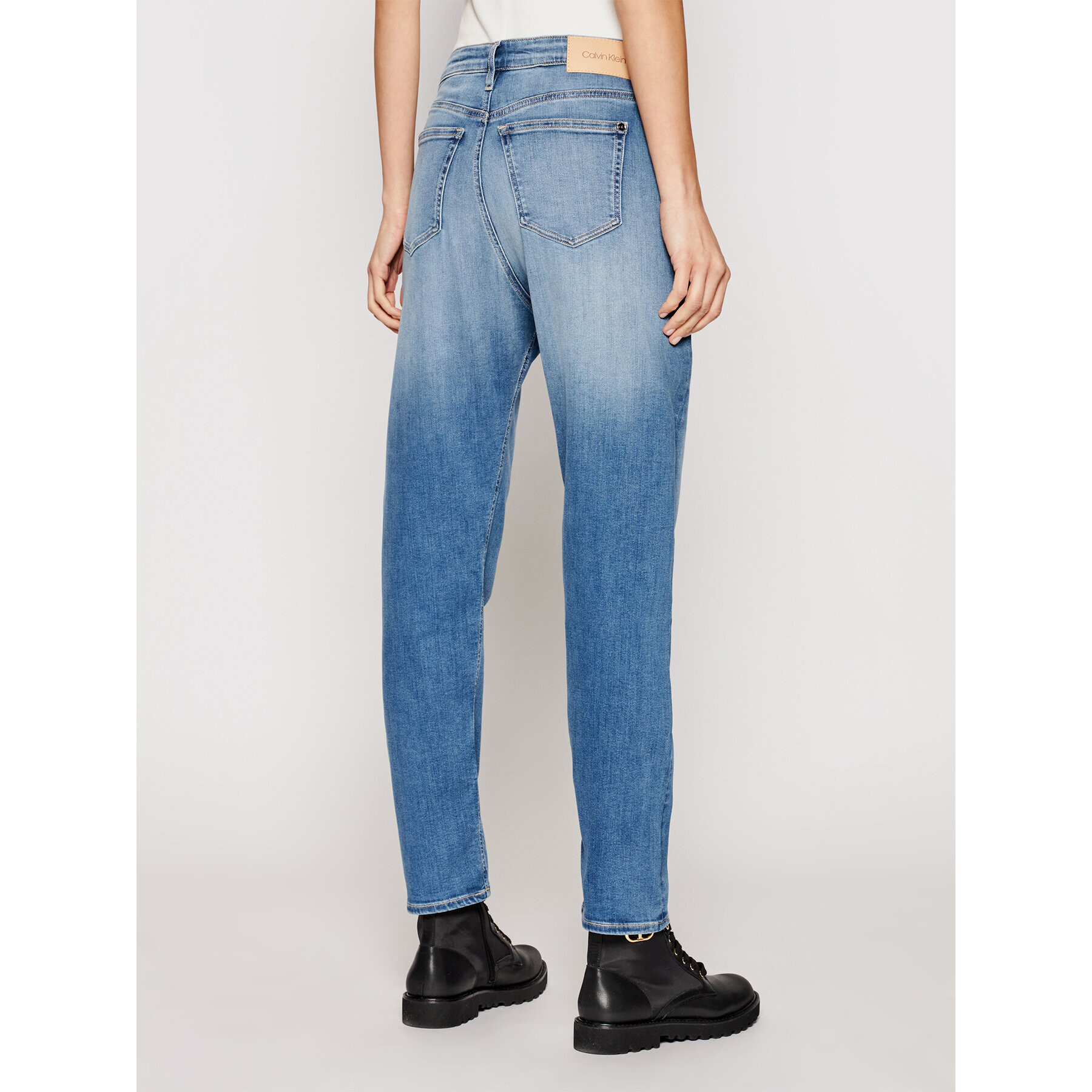 Calvin Klein Дънки K20K202985 Тъмносин Boyfriend Fit - Pepit.bg