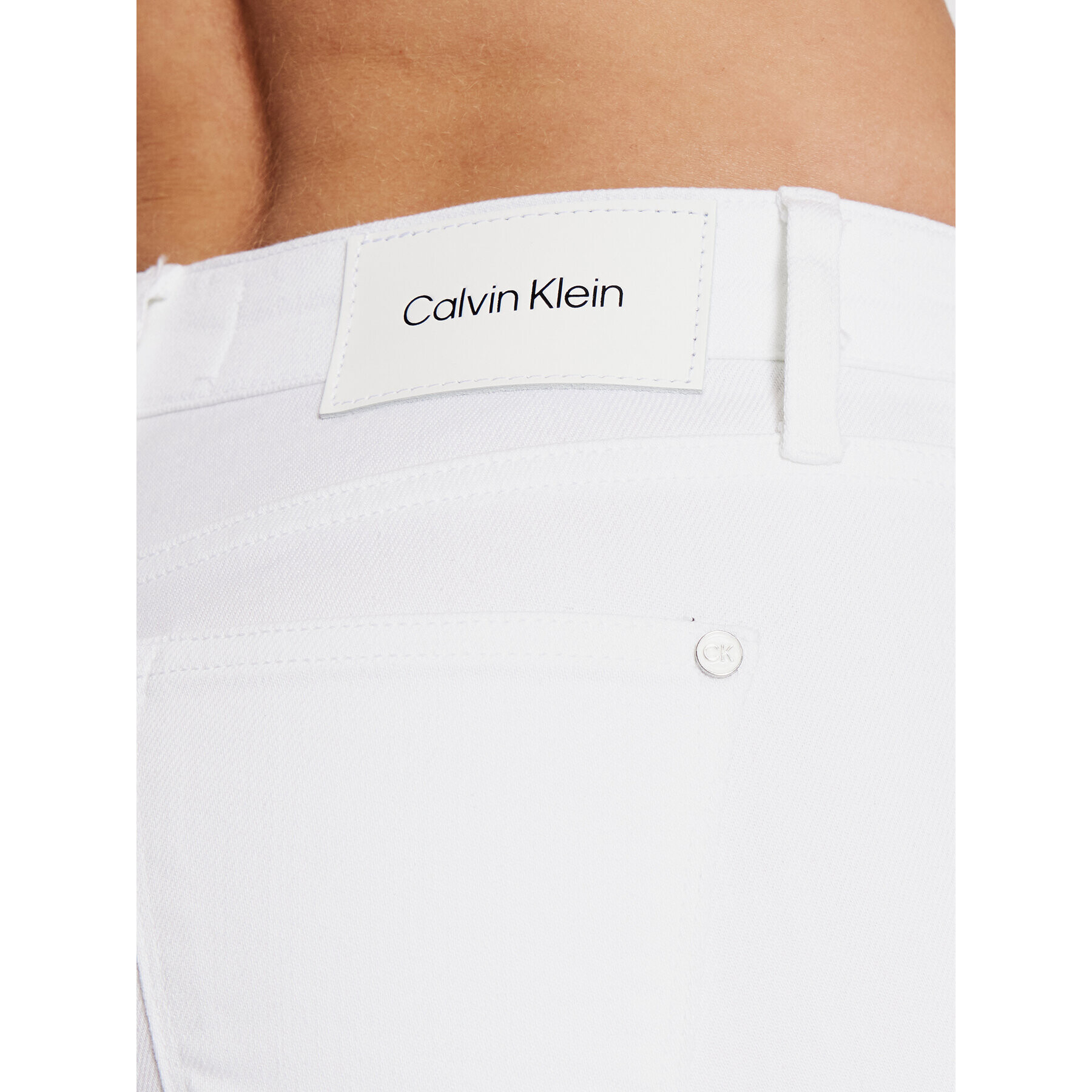 Calvin Klein Дънки K20K203756 Бял Slim Leg - Pepit.bg