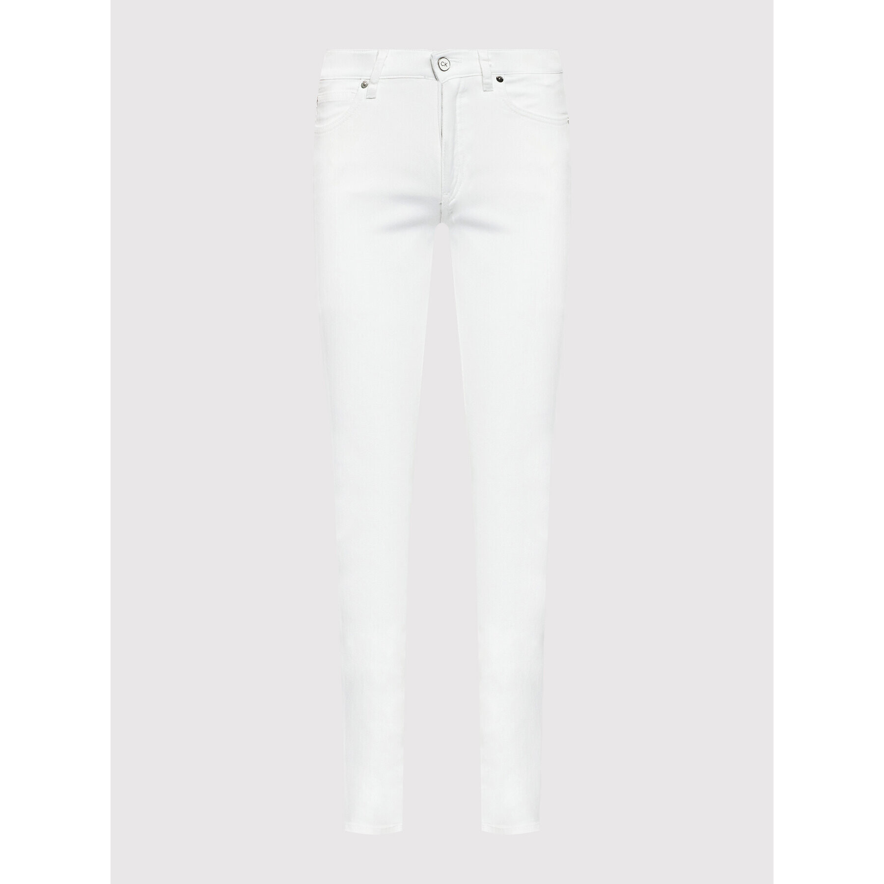 Calvin Klein Дънки K20K203756 Бял Slim Leg - Pepit.bg