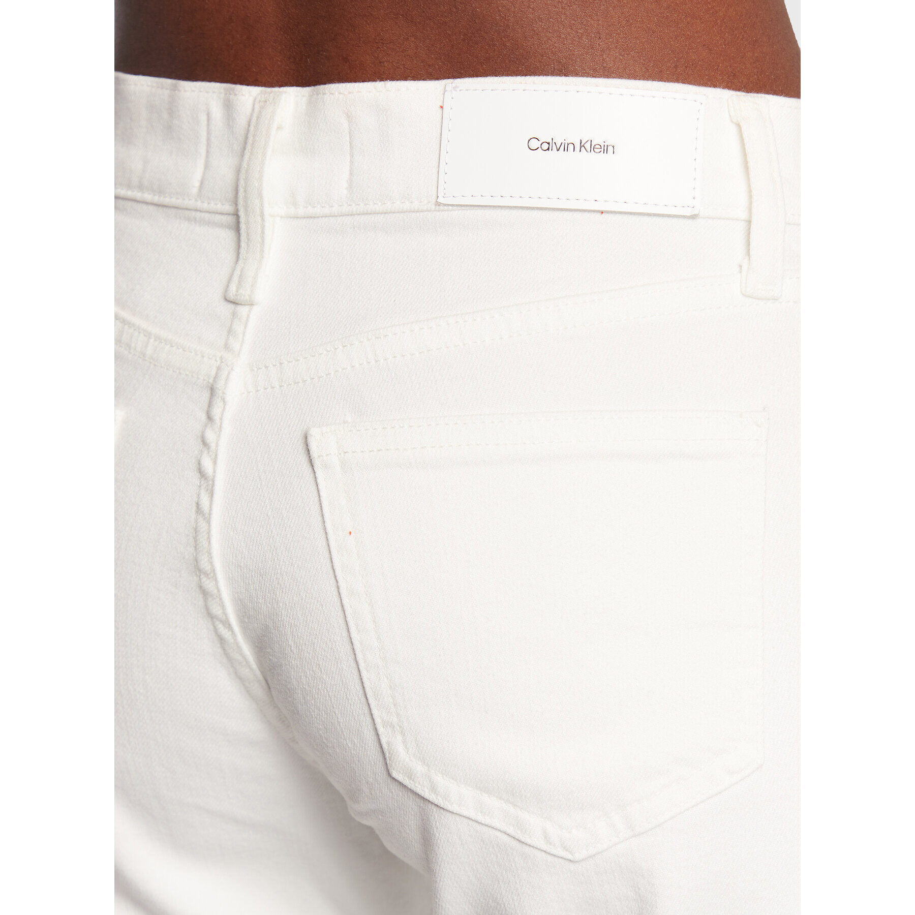 Calvin Klein Дънки K20K204509 Бял Slim Fit - Pepit.bg