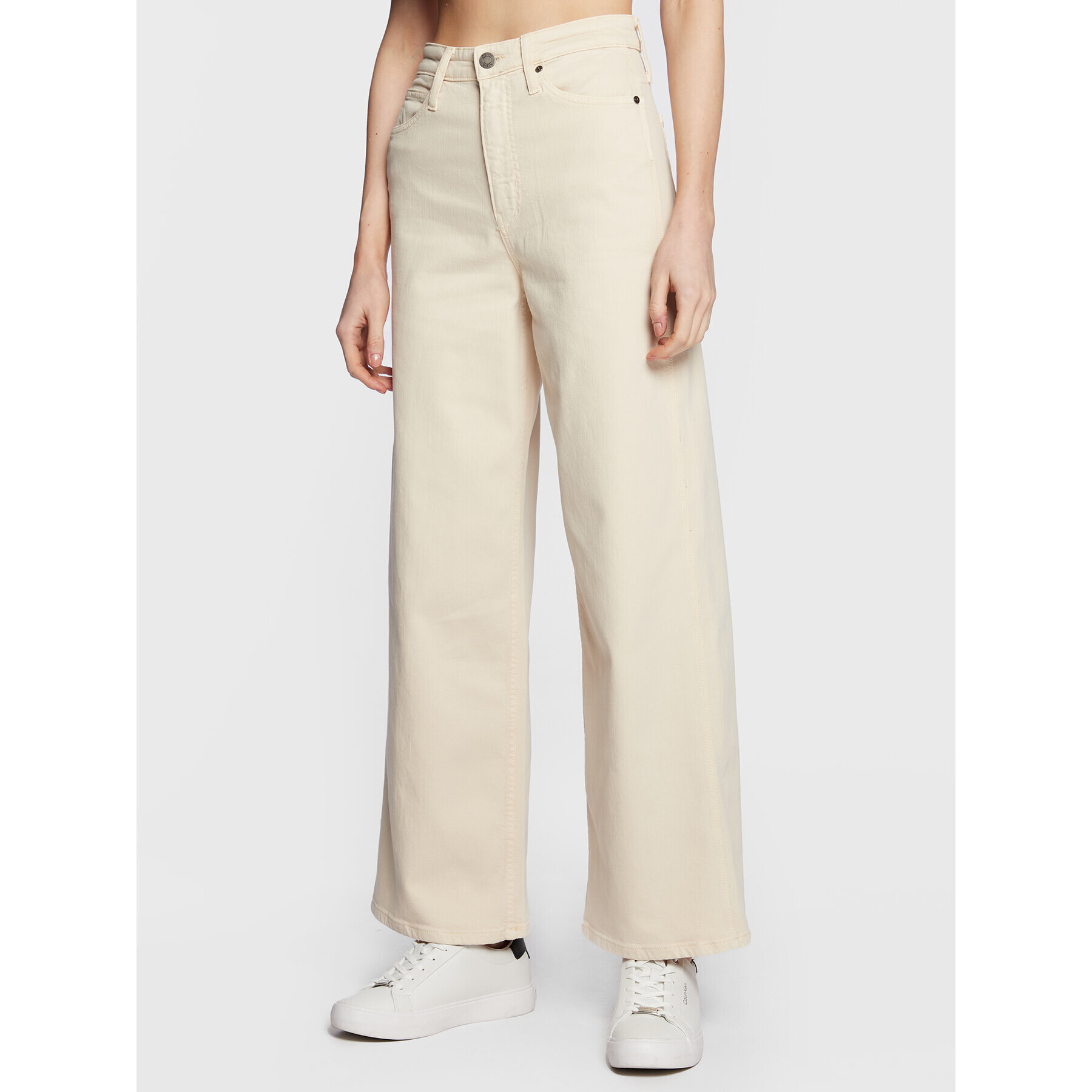 Calvin Klein Дънки K20K205058 Екрю Relaxed Fit - Pepit.bg