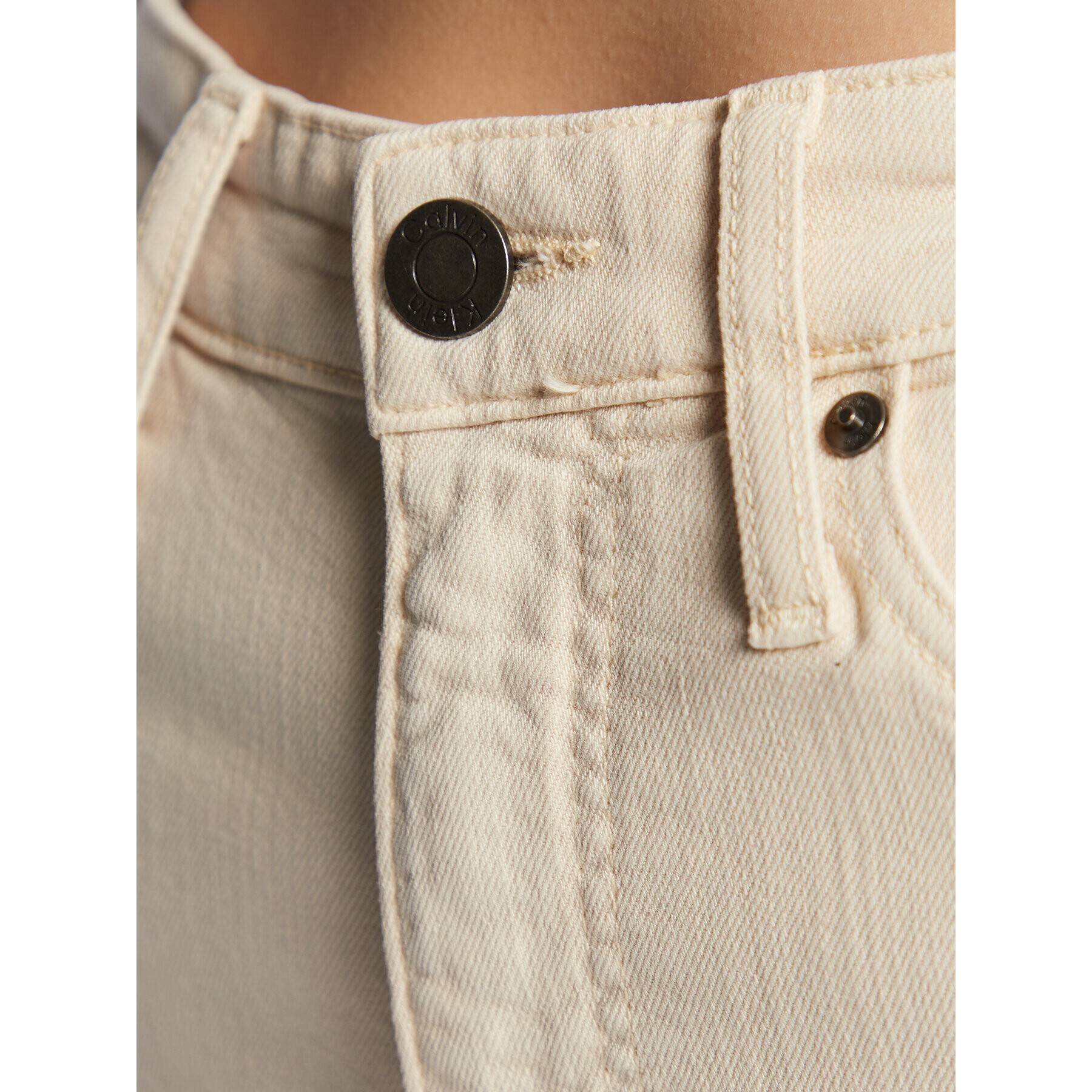 Calvin Klein Дънки K20K205058 Екрю Relaxed Fit - Pepit.bg