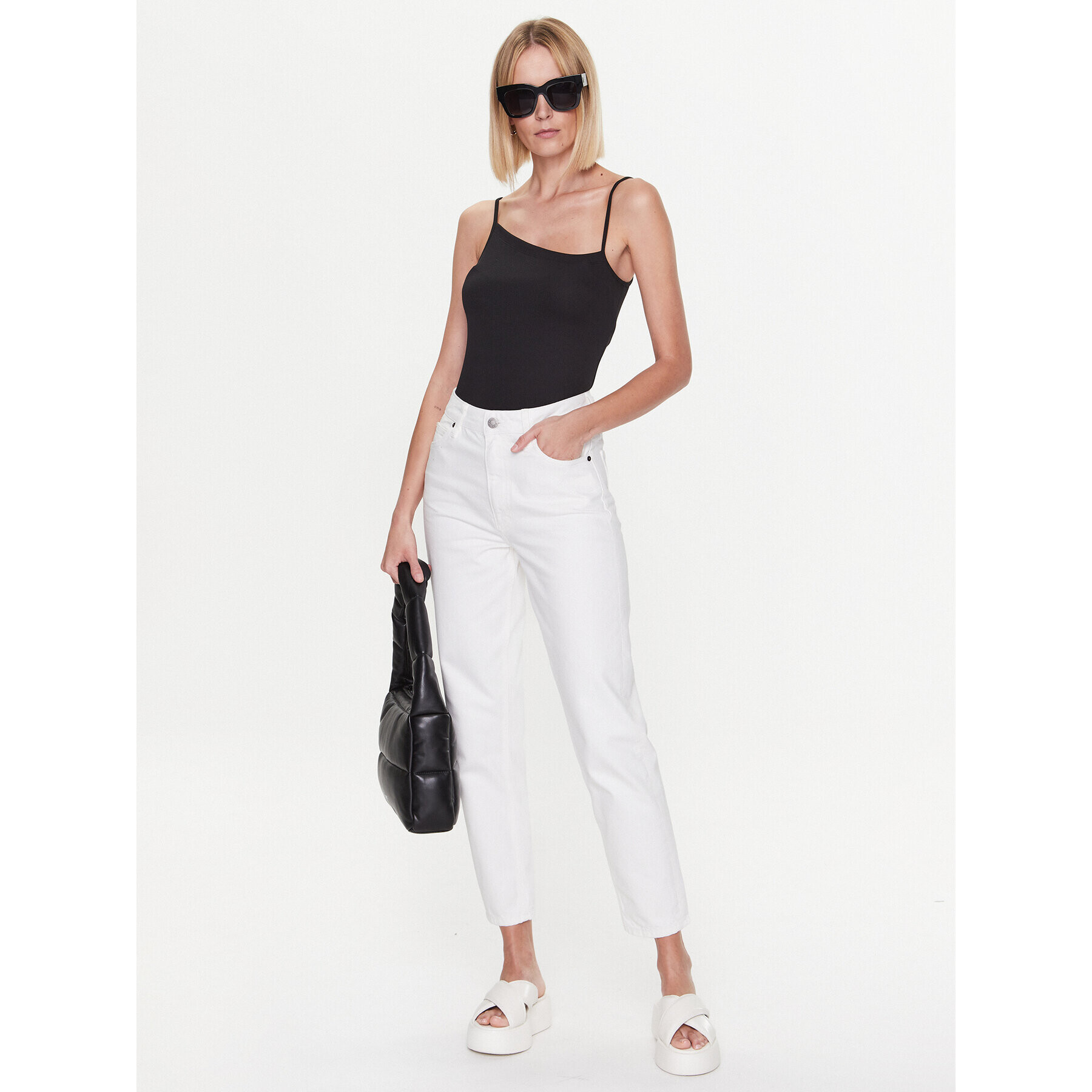Calvin Klein Дънки K20K205164 Бял Regular Fit - Pepit.bg