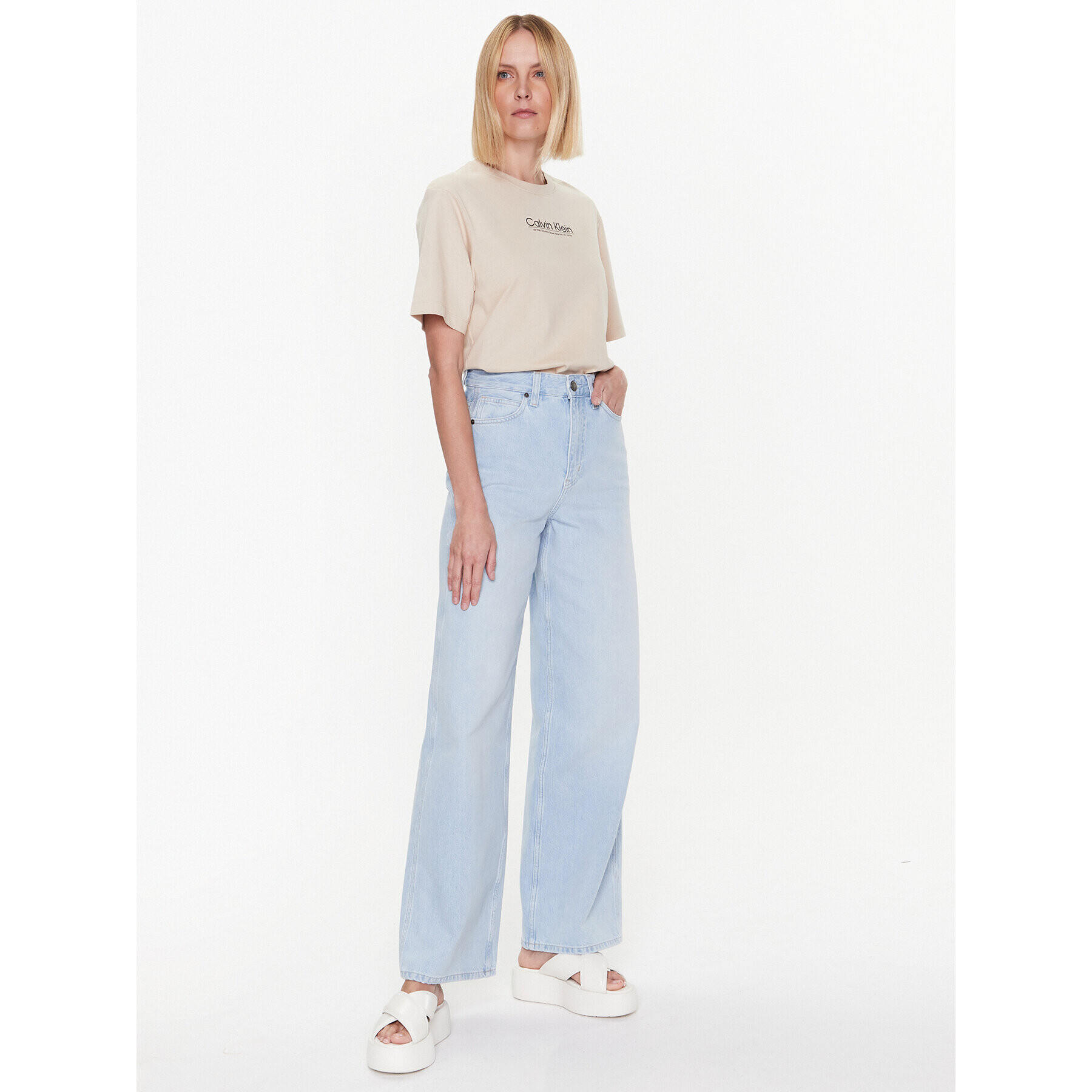 Calvin Klein Дънки K20K205606 Син Relaxed Fit - Pepit.bg