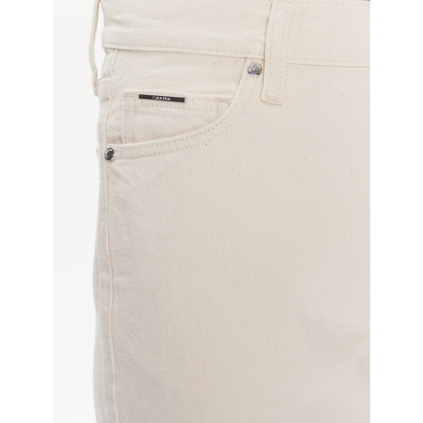 Calvin Klein Дънки Mid Rise Relax Bootcut Ecru K20K206308 Бял Slim Fit - Pepit.bg