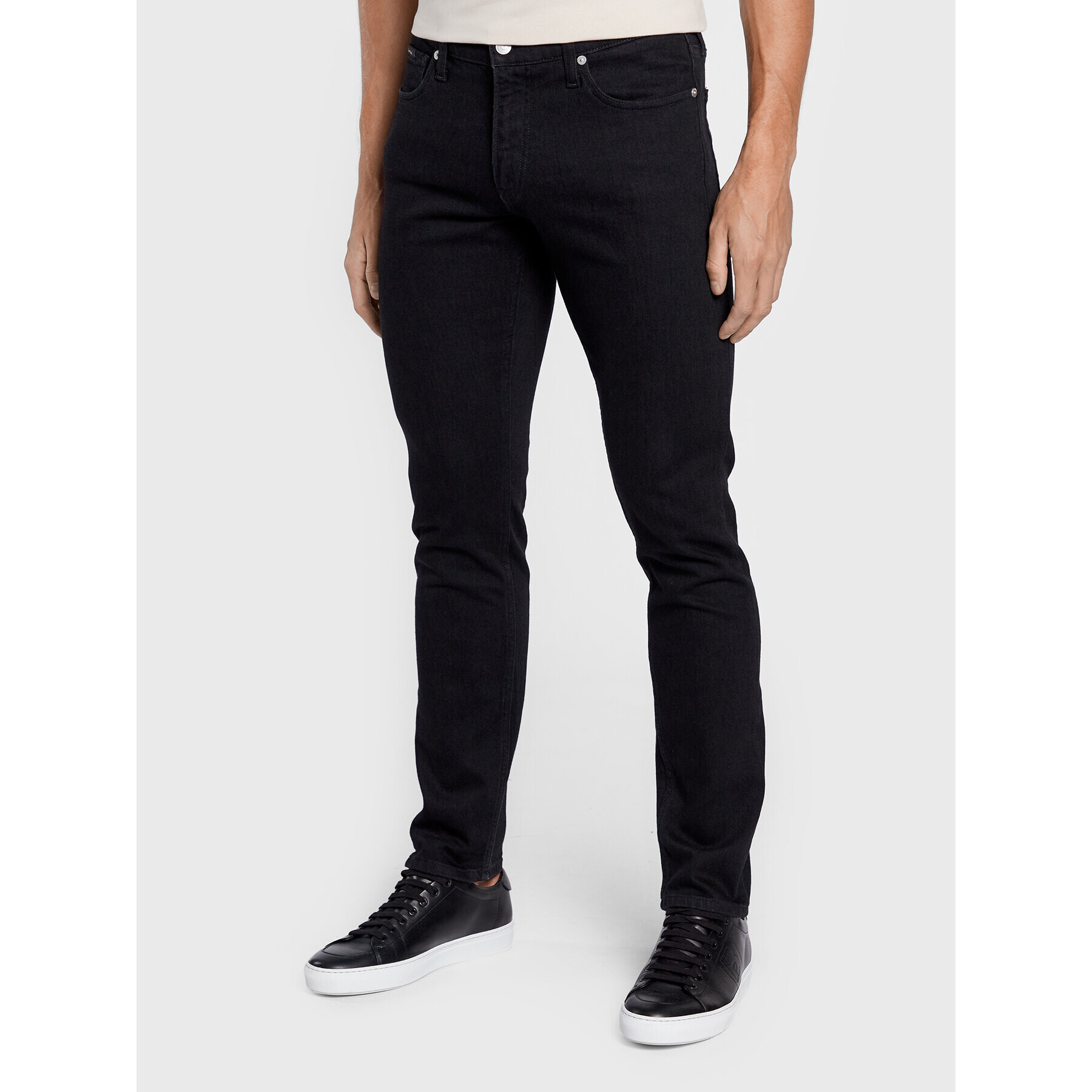 Calvin Klein Дънки Night Black K10K109921 Черен Slim Fit - Pepit.bg