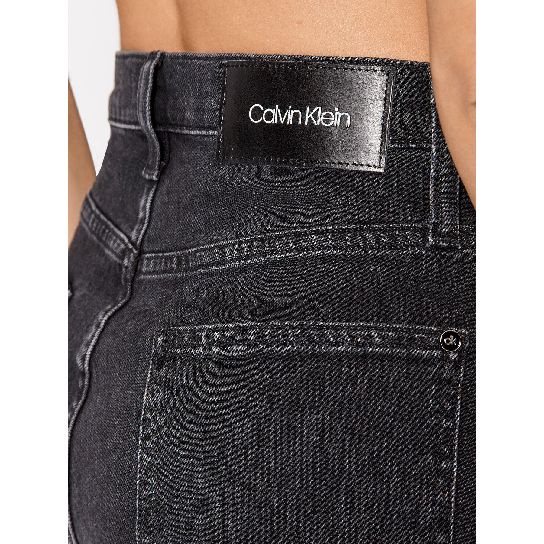 Calvin Klein Дънки Wide K20K203376 Черен Loose Fit - Pepit.bg