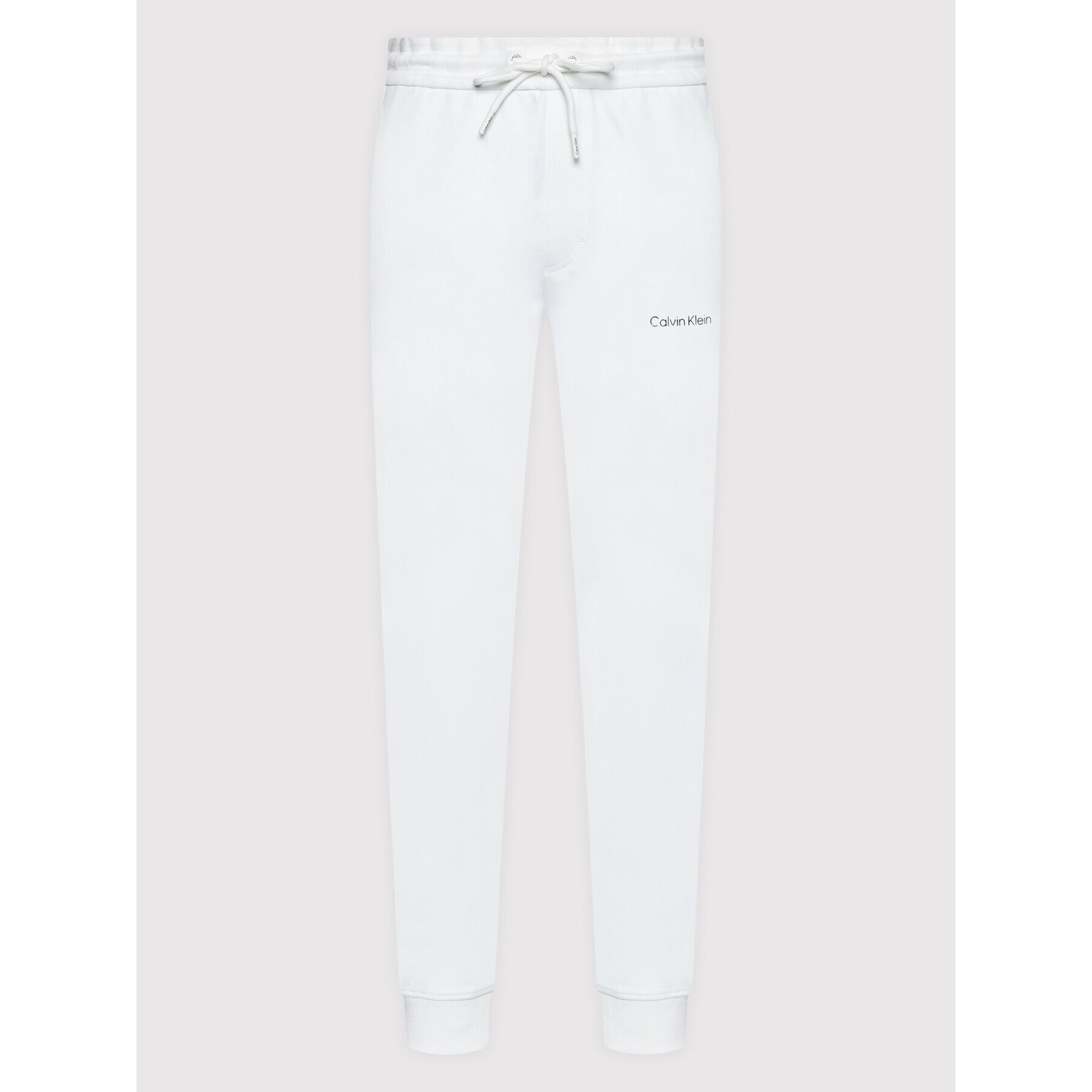 Calvin Klein Долнище анцуг Interlock K10K108941 Бял Regular Fit - Pepit.bg