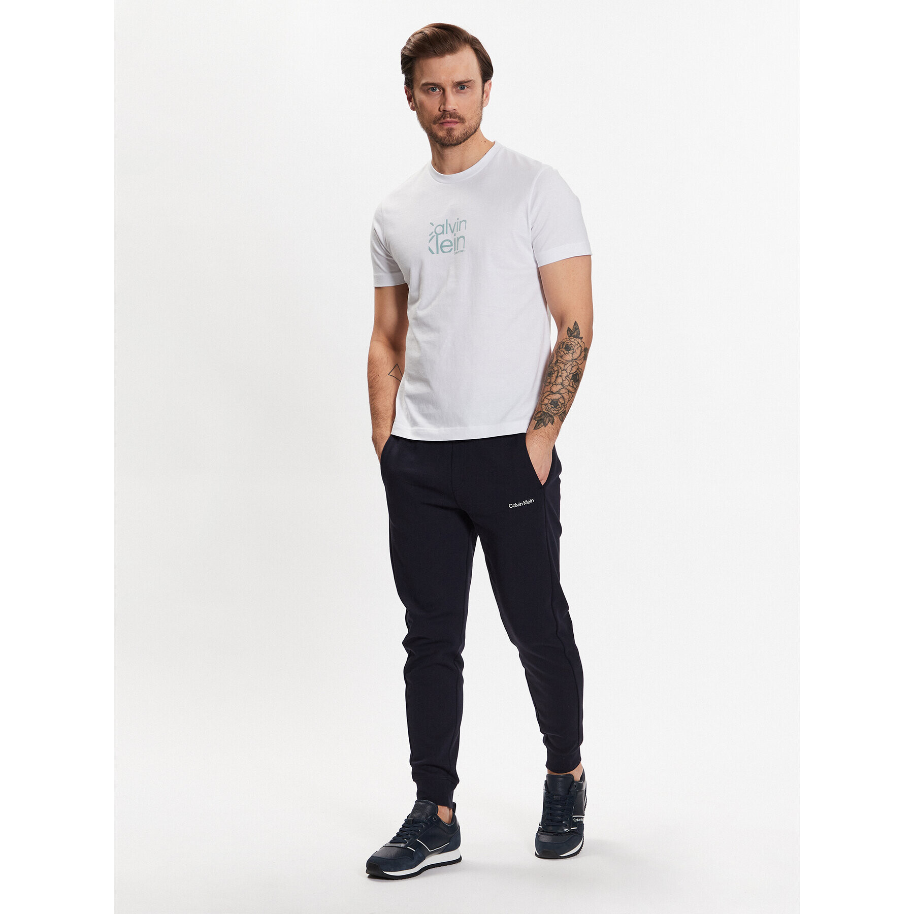 Calvin Klein Долнище анцуг Micro Logo K10K109940 Тъмносин Regular Fit - Pepit.bg