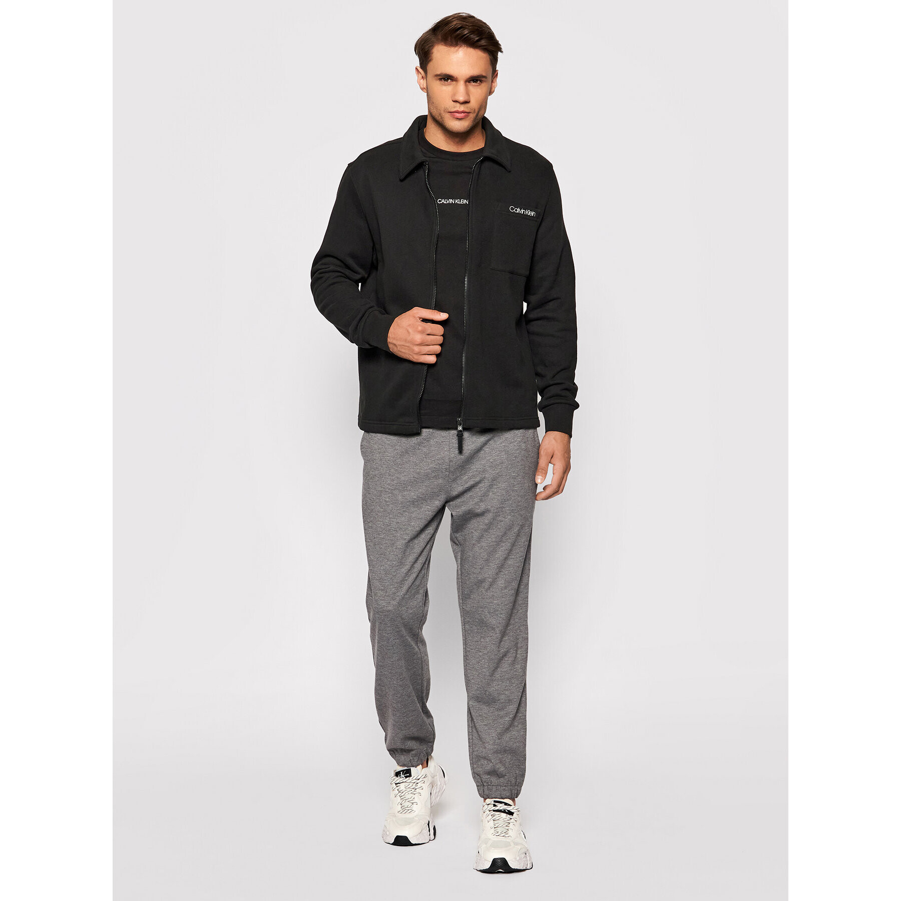 Calvin Klein Долнище анцуг Comfort K10K107498 Сив Regular Fit - Pepit.bg