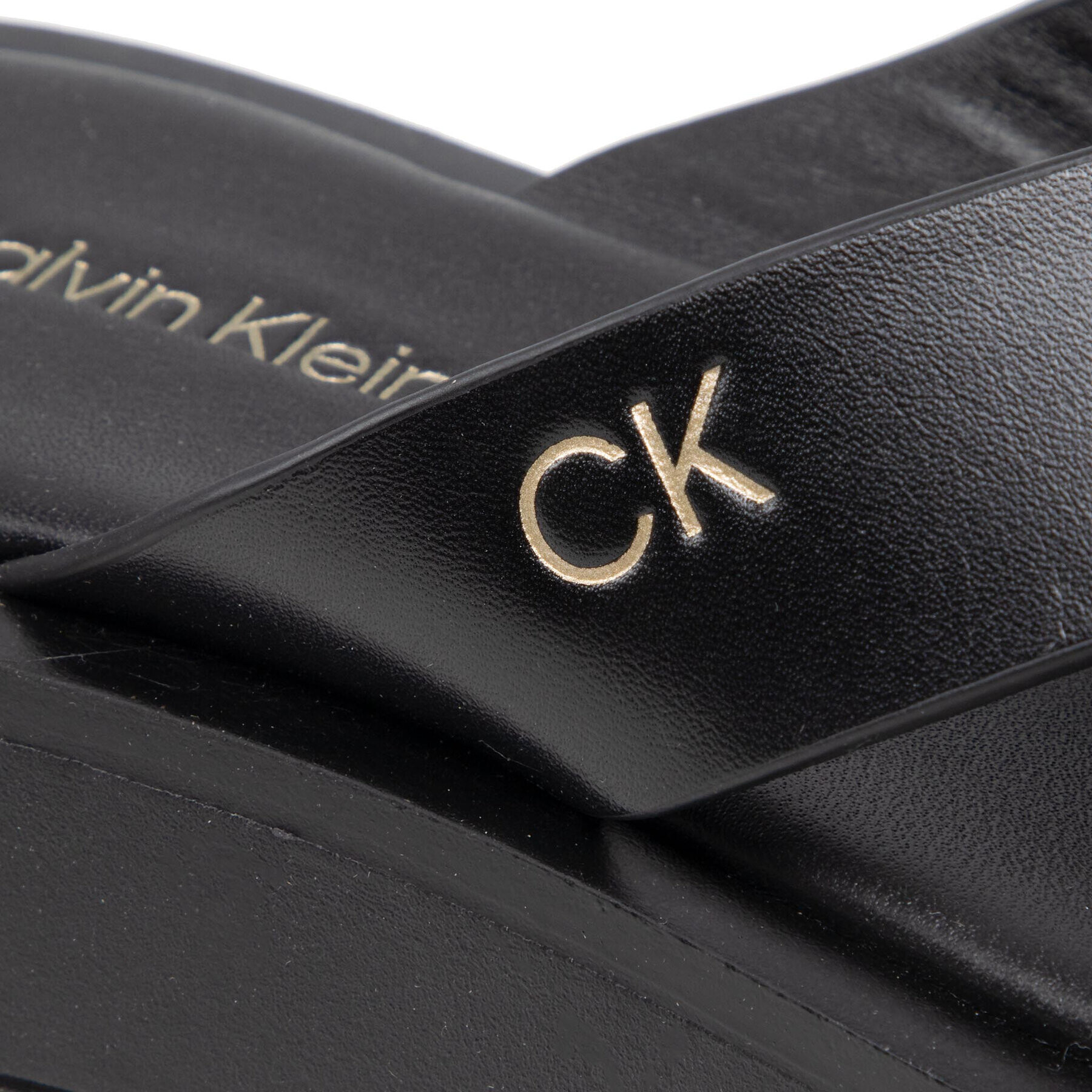 Calvin Klein Джапанки Flatform Tp Slide HW0HW00696 Черен - Pepit.bg