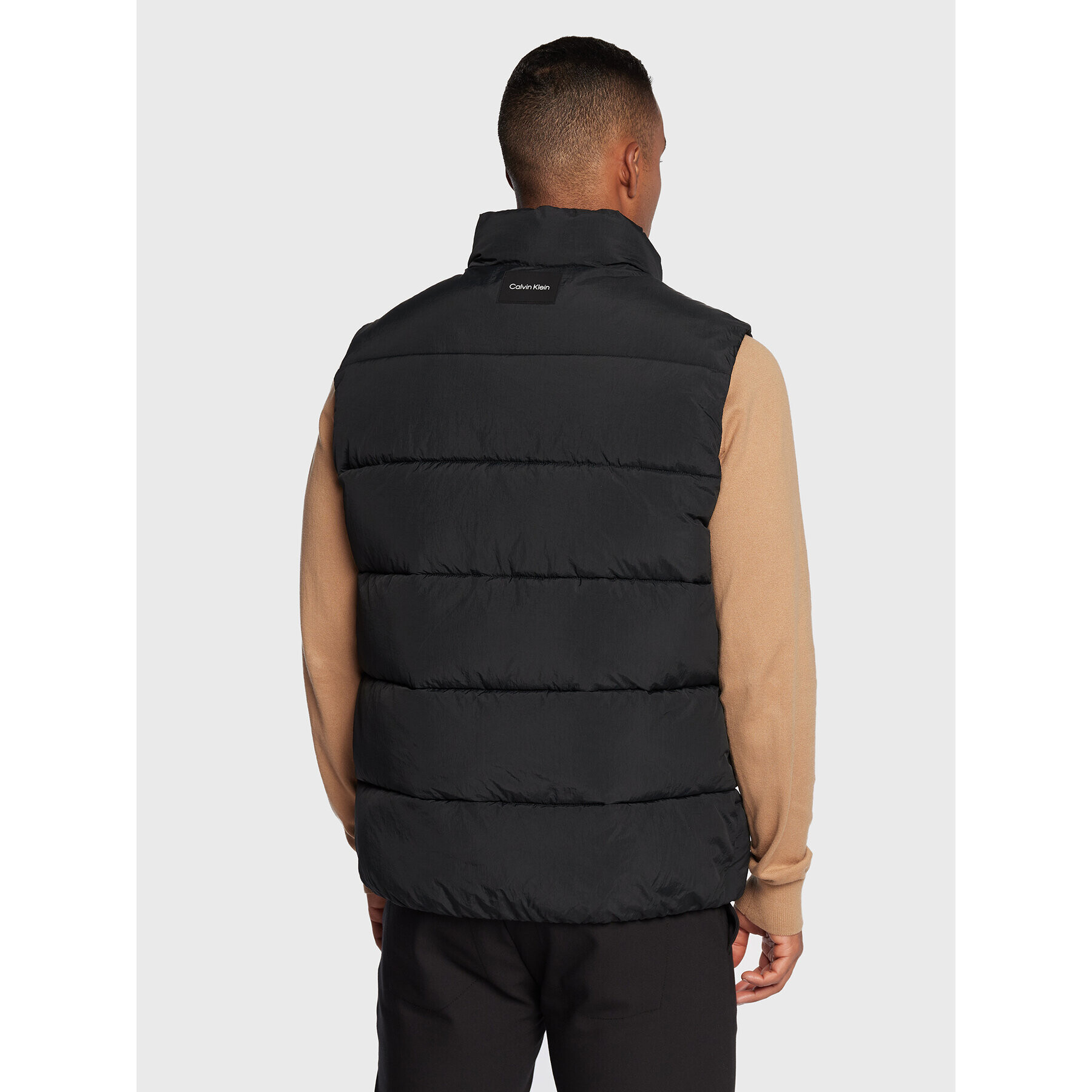 Calvin Klein Елек Crinkle K10K110334 Черен Regular Fit - Pepit.bg