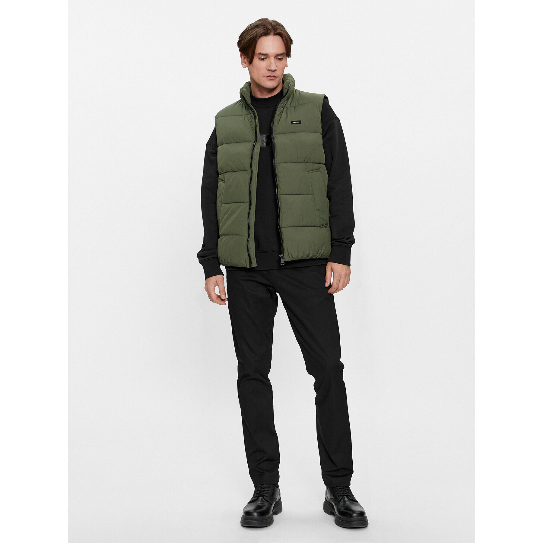 Calvin Klein Елек Crinkle K10K110334 Зелен Regular Fit - Pepit.bg