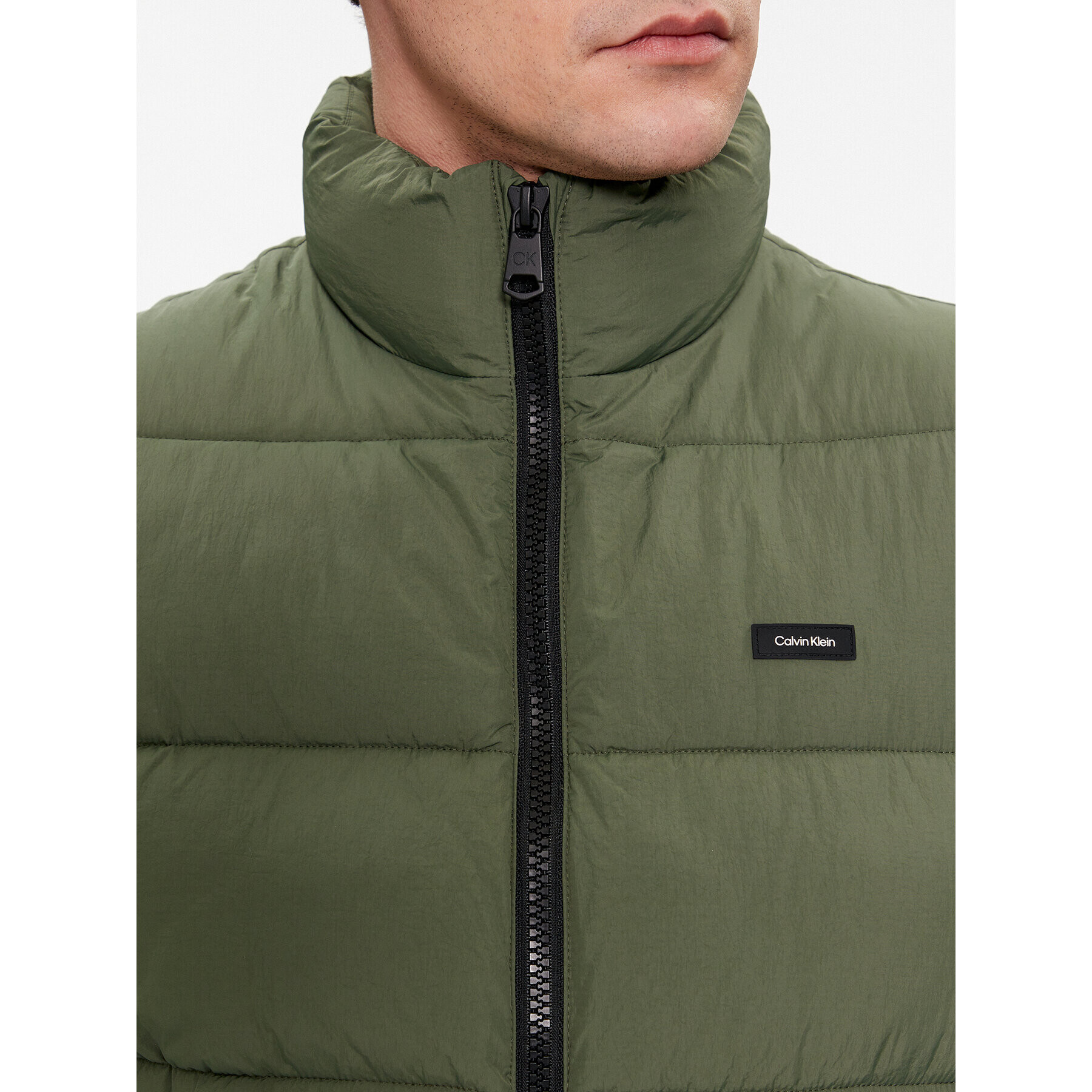 Calvin Klein Елек Crinkle K10K110334 Зелен Regular Fit - Pepit.bg