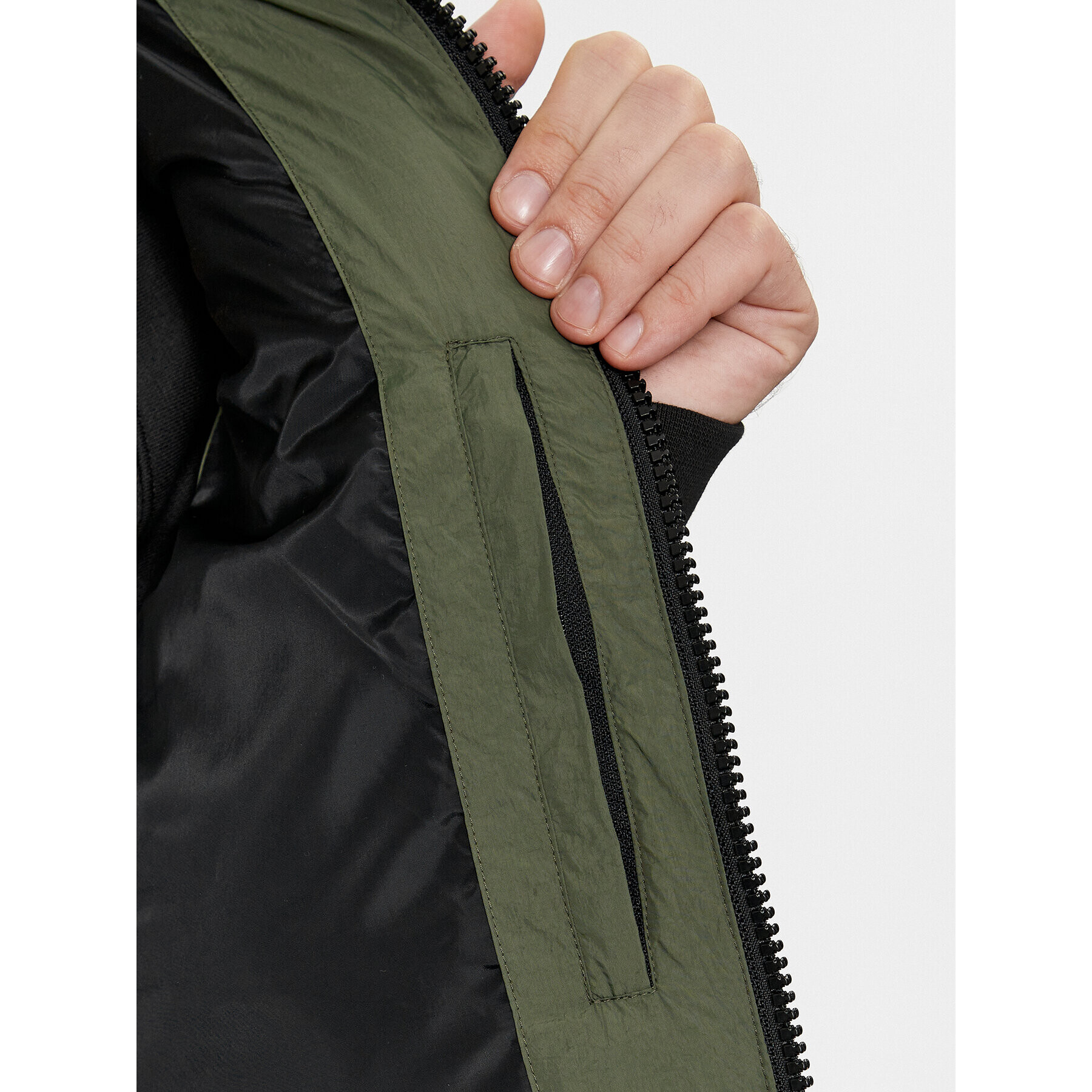 Calvin Klein Елек Crinkle K10K110334 Зелен Regular Fit - Pepit.bg
