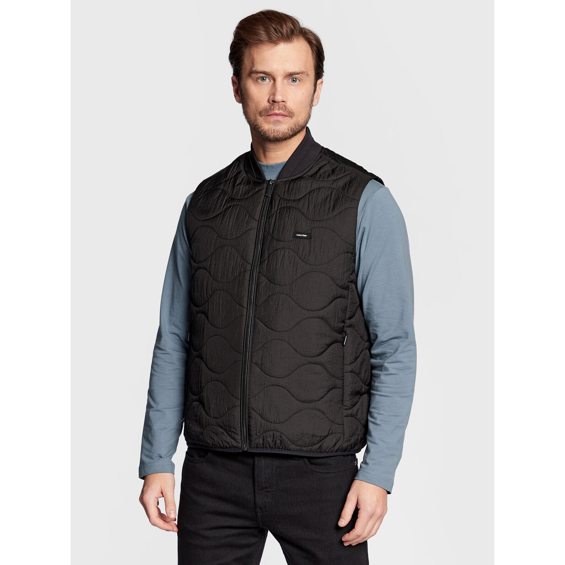 Calvin Klein Елек Crinkle Onion K10K110679 Черен Regular Fit - Pepit.bg