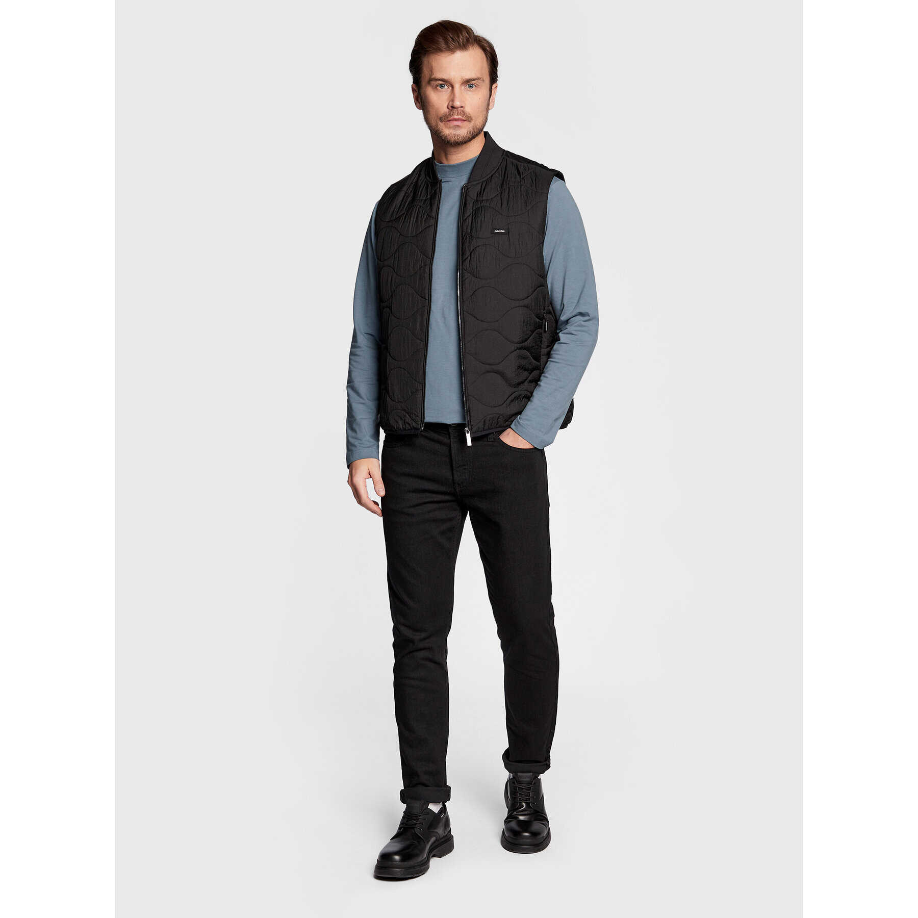 Calvin Klein Елек Crinkle Onion K10K110679 Черен Regular Fit - Pepit.bg
