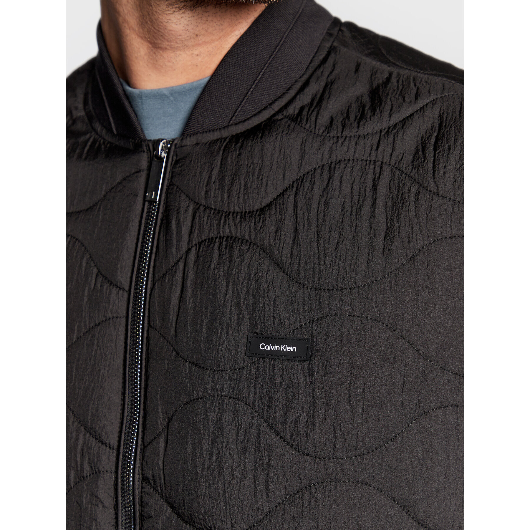 Calvin Klein Елек Crinkle Onion K10K110679 Черен Regular Fit - Pepit.bg