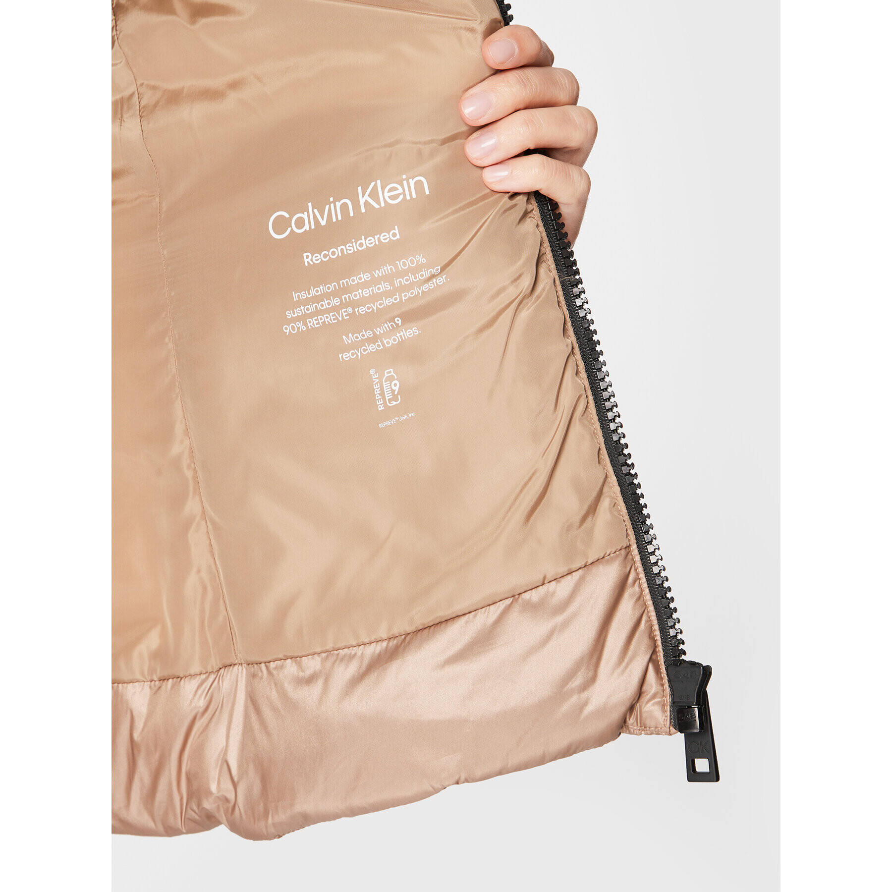 Calvin Klein Елек Essential K20K204694 Бежов Regular Fit - Pepit.bg
