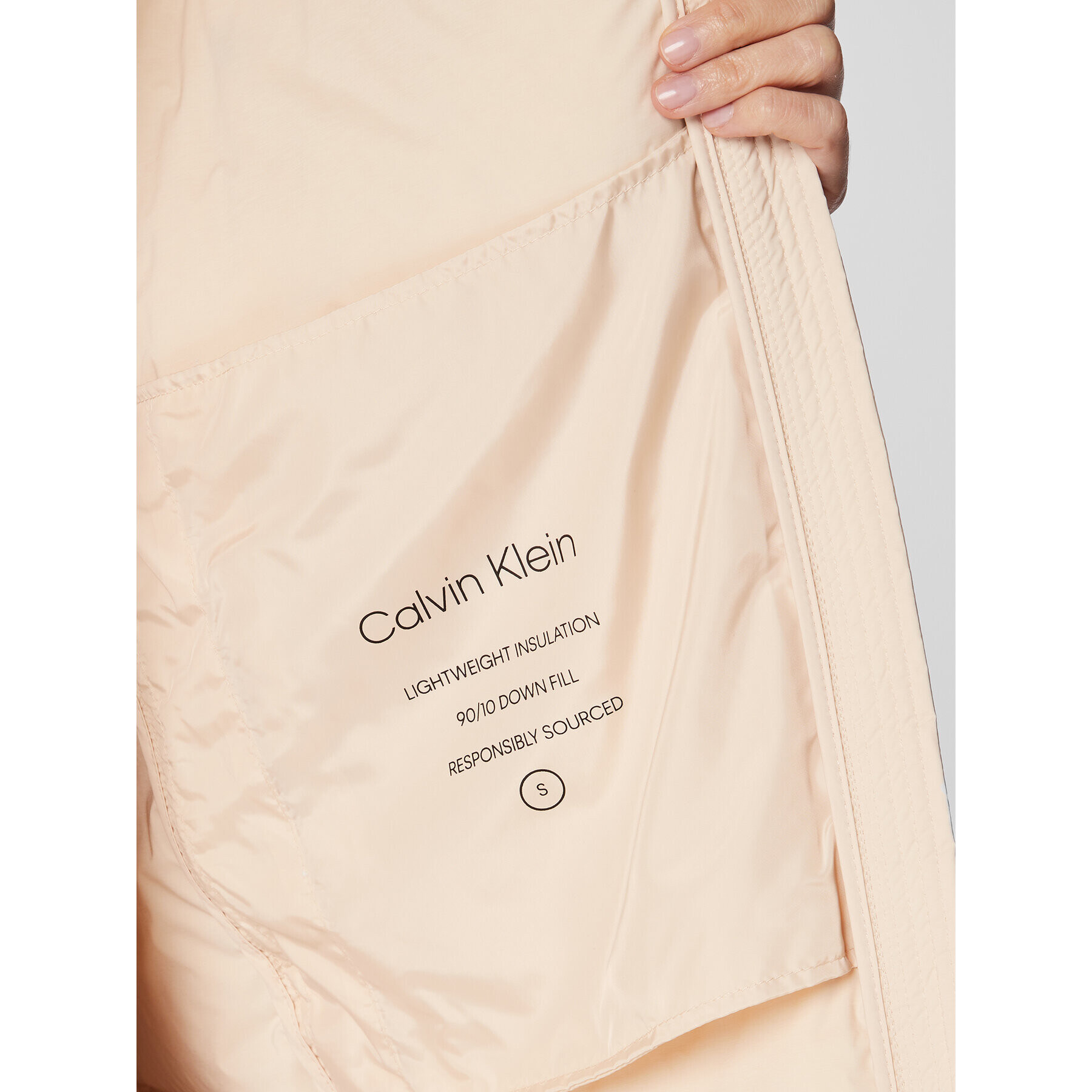 Calvin Klein Елек Seamless Lofty K20K204686 Бежов Regular Fit - Pepit.bg