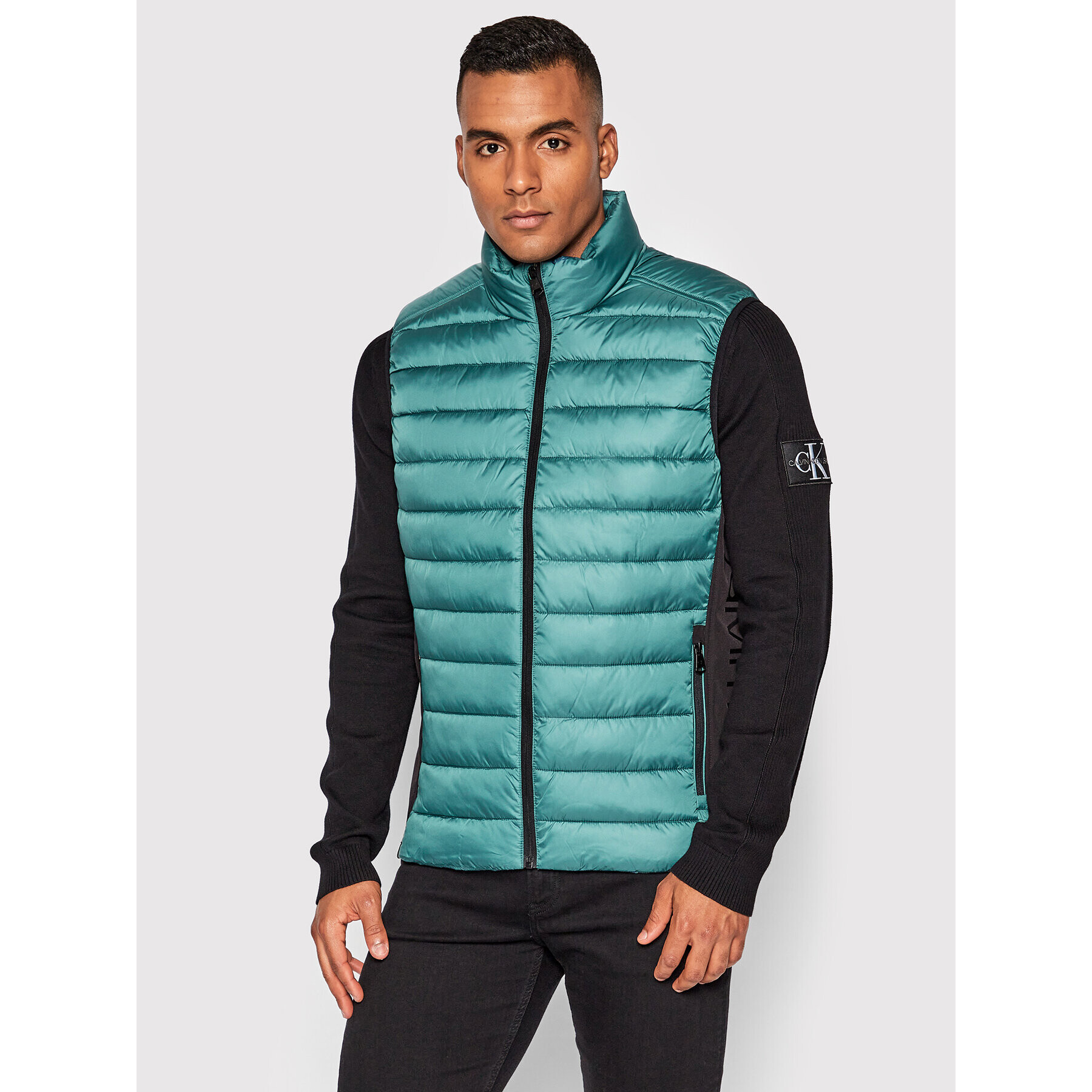 Calvin Klein Елек Side Logo K10K108292 Син Regular Fit - Pepit.bg