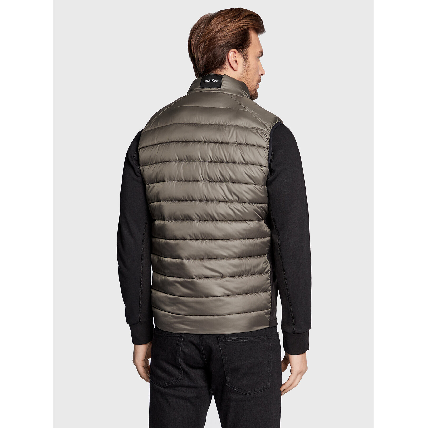 Calvin Klein Елек Side Logo K10K108292 Сив Regular Fit - Pepit.bg