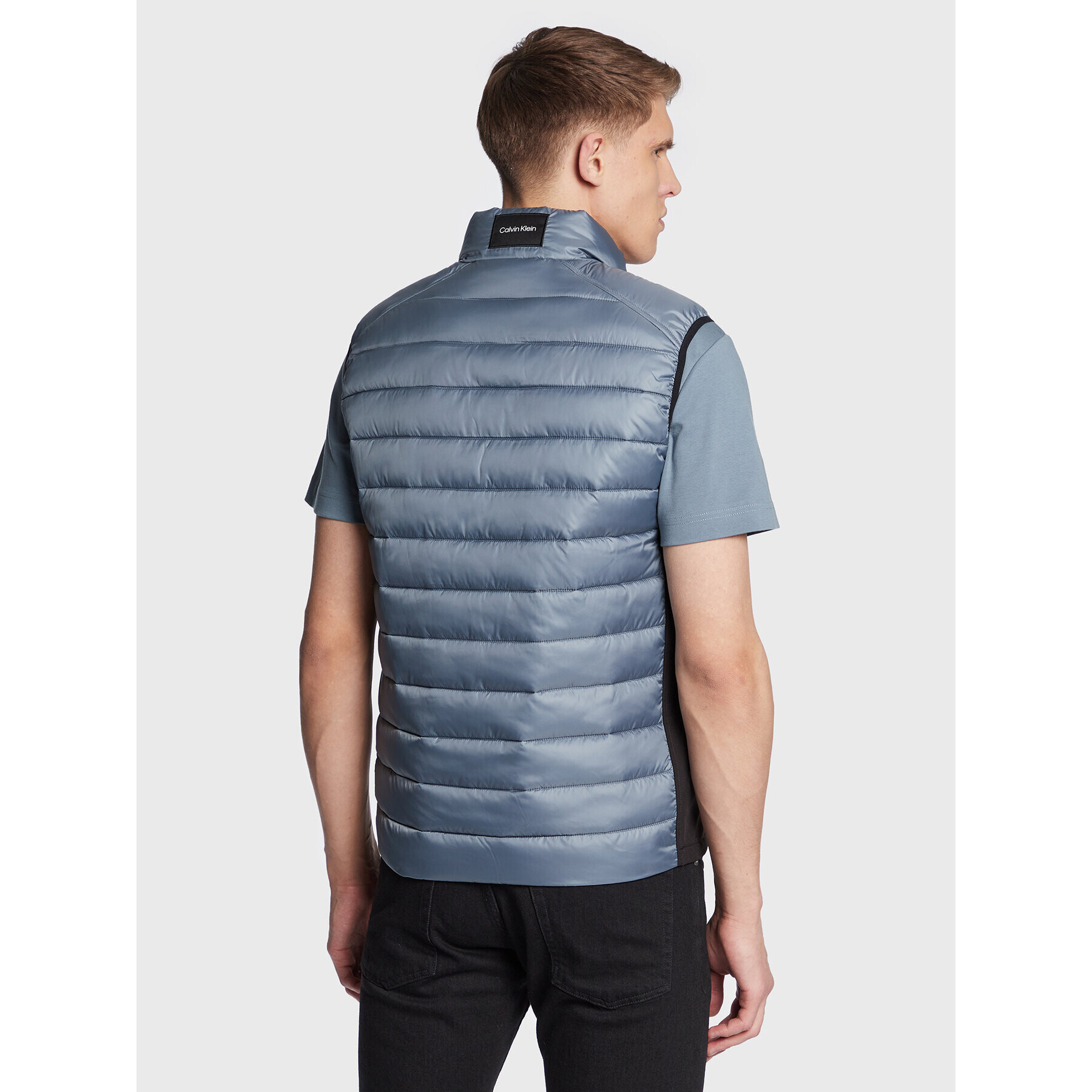 Calvin Klein Елек Side Logo K10K108292 Сив Regular Fit - Pepit.bg