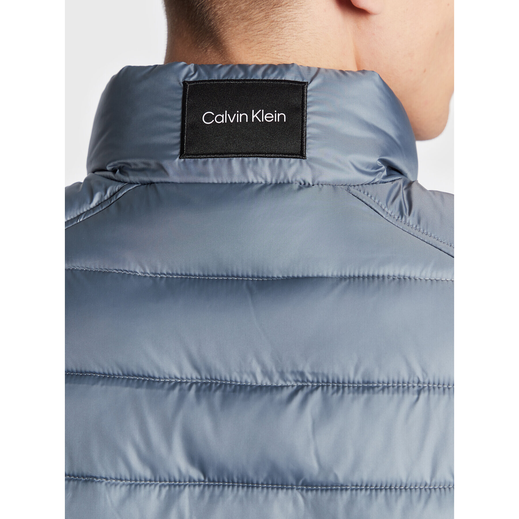 Calvin Klein Елек Side Logo K10K108292 Сив Regular Fit - Pepit.bg