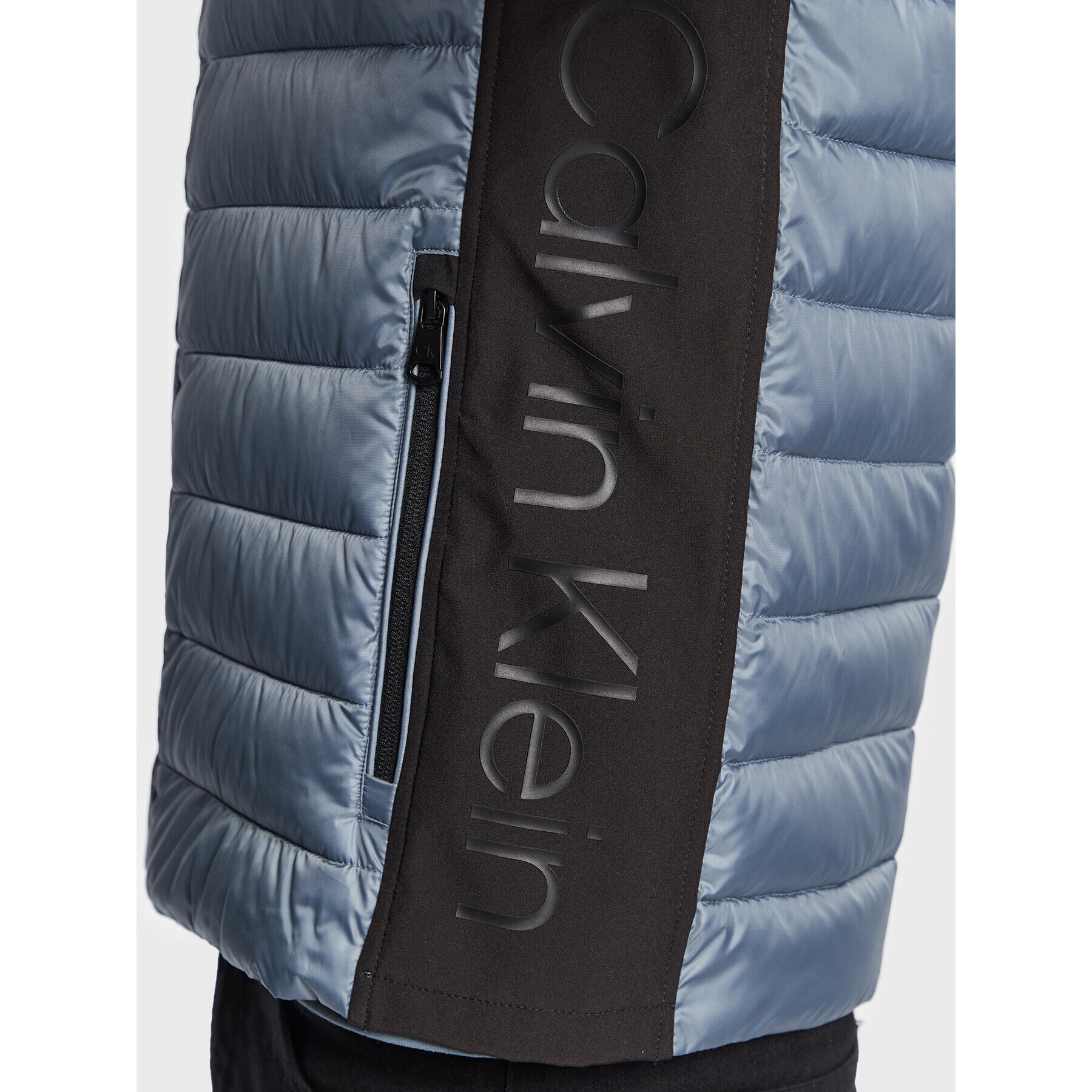 Calvin Klein Елек Side Logo K10K108292 Сив Regular Fit - Pepit.bg