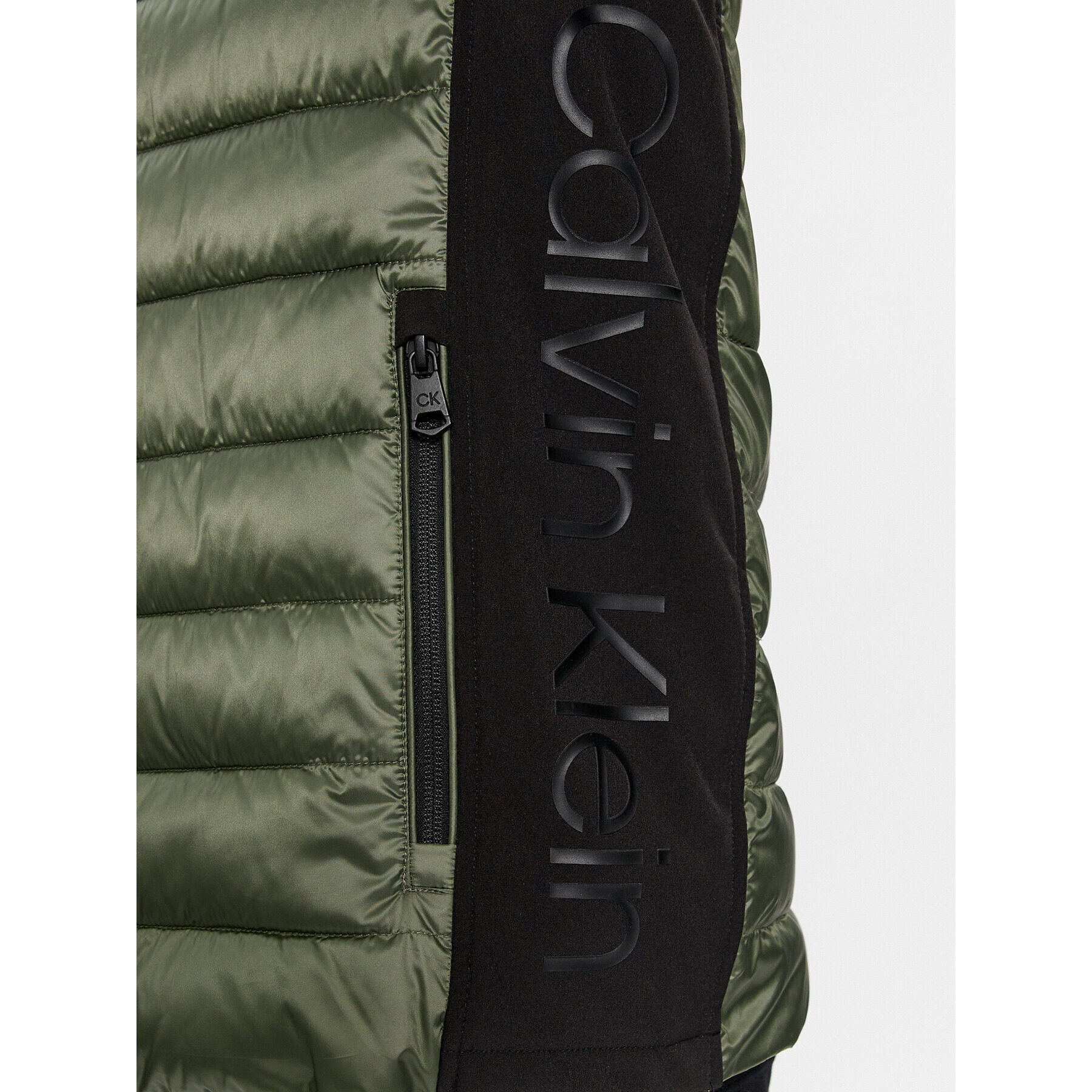 Calvin Klein Елек Side Logo K10K108292 Зелен Regular Fit - Pepit.bg