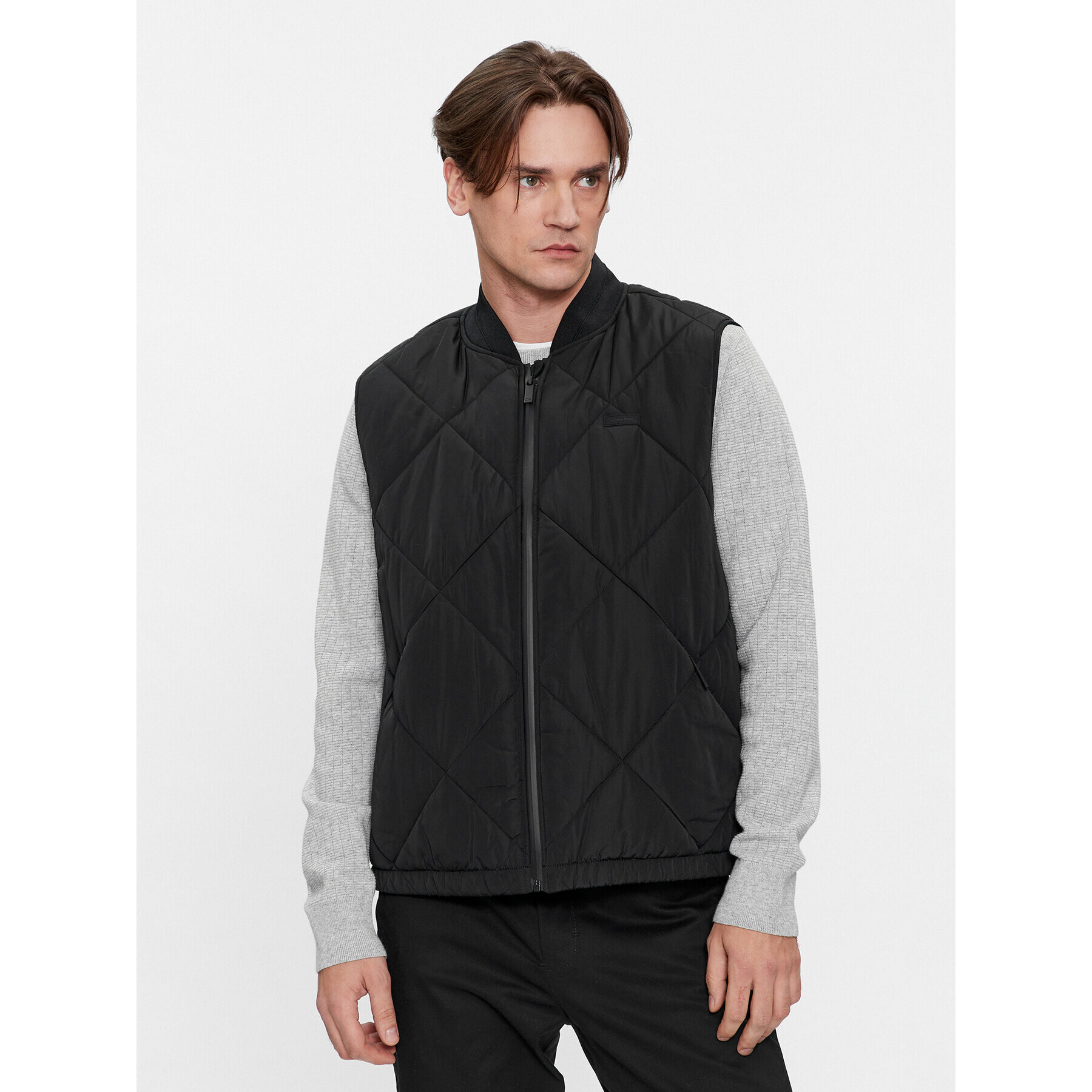 Calvin Klein Елек Signature K10K111878 Черен Regular Fit - Pepit.bg