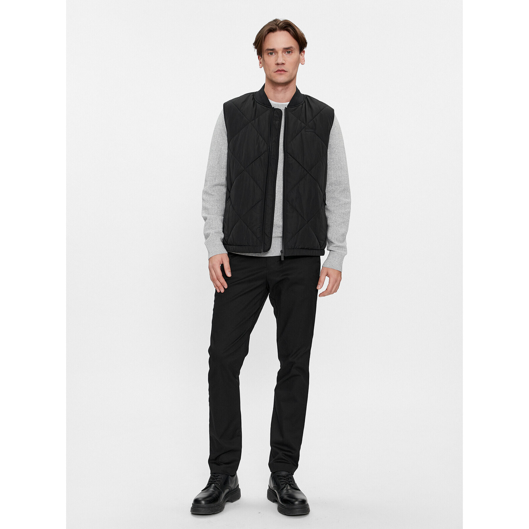 Calvin Klein Елек Signature K10K111878 Черен Regular Fit - Pepit.bg