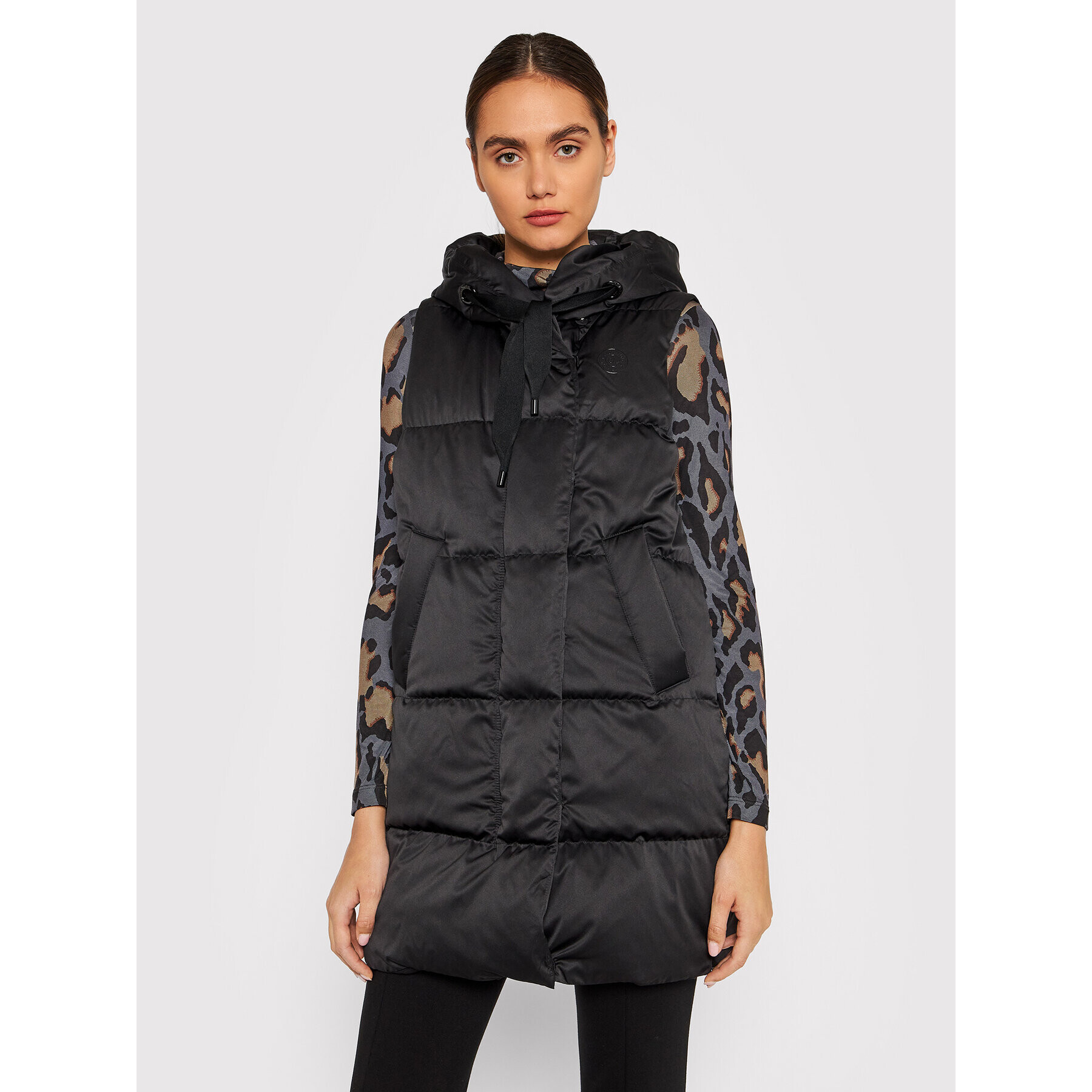 Calvin Klein Елек Tonal Elevated Shine K20K202551 Черен Regular Fit - Pepit.bg