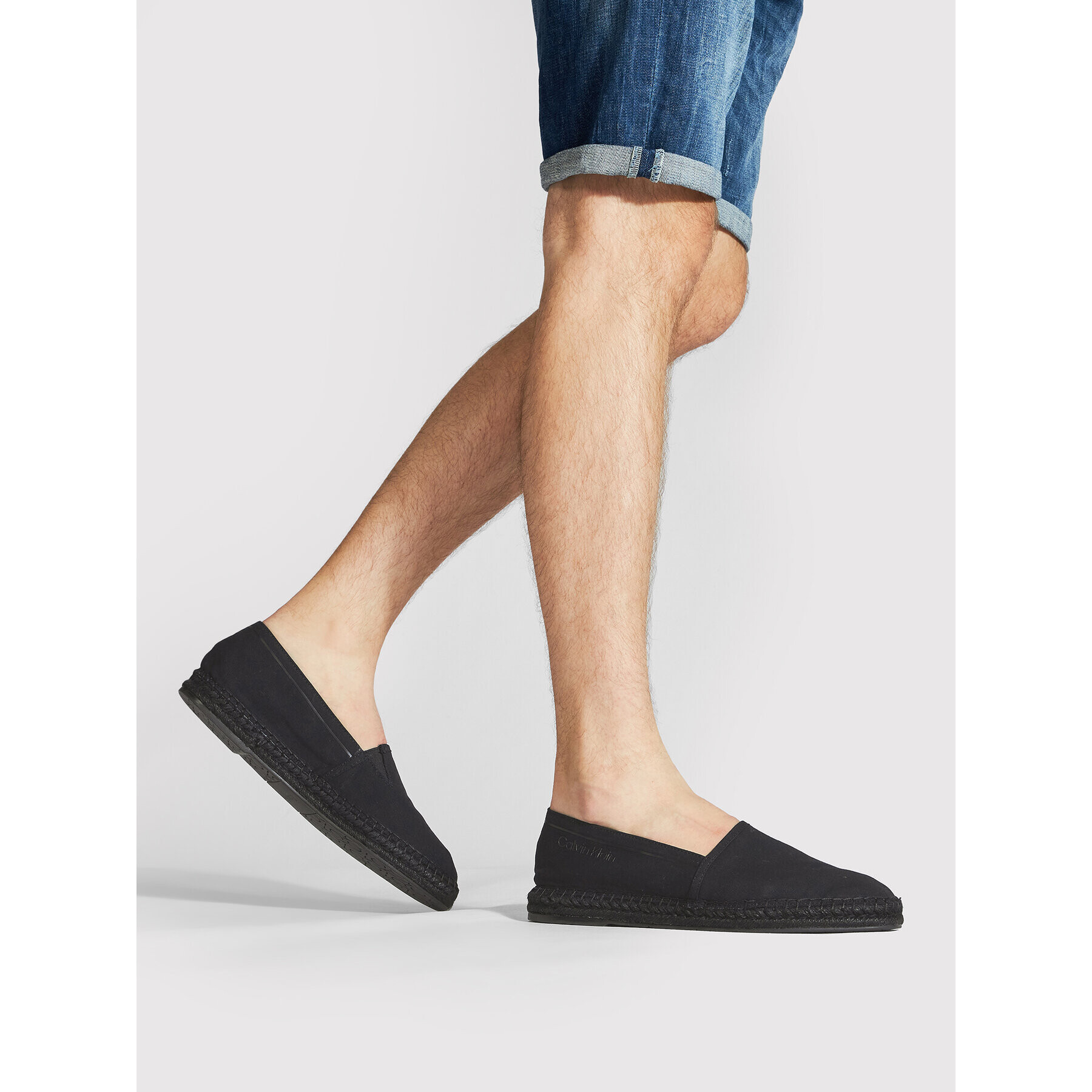 Calvin Klein Еспадрили Espadrille Cv HM0HM00539 Черен - Pepit.bg
