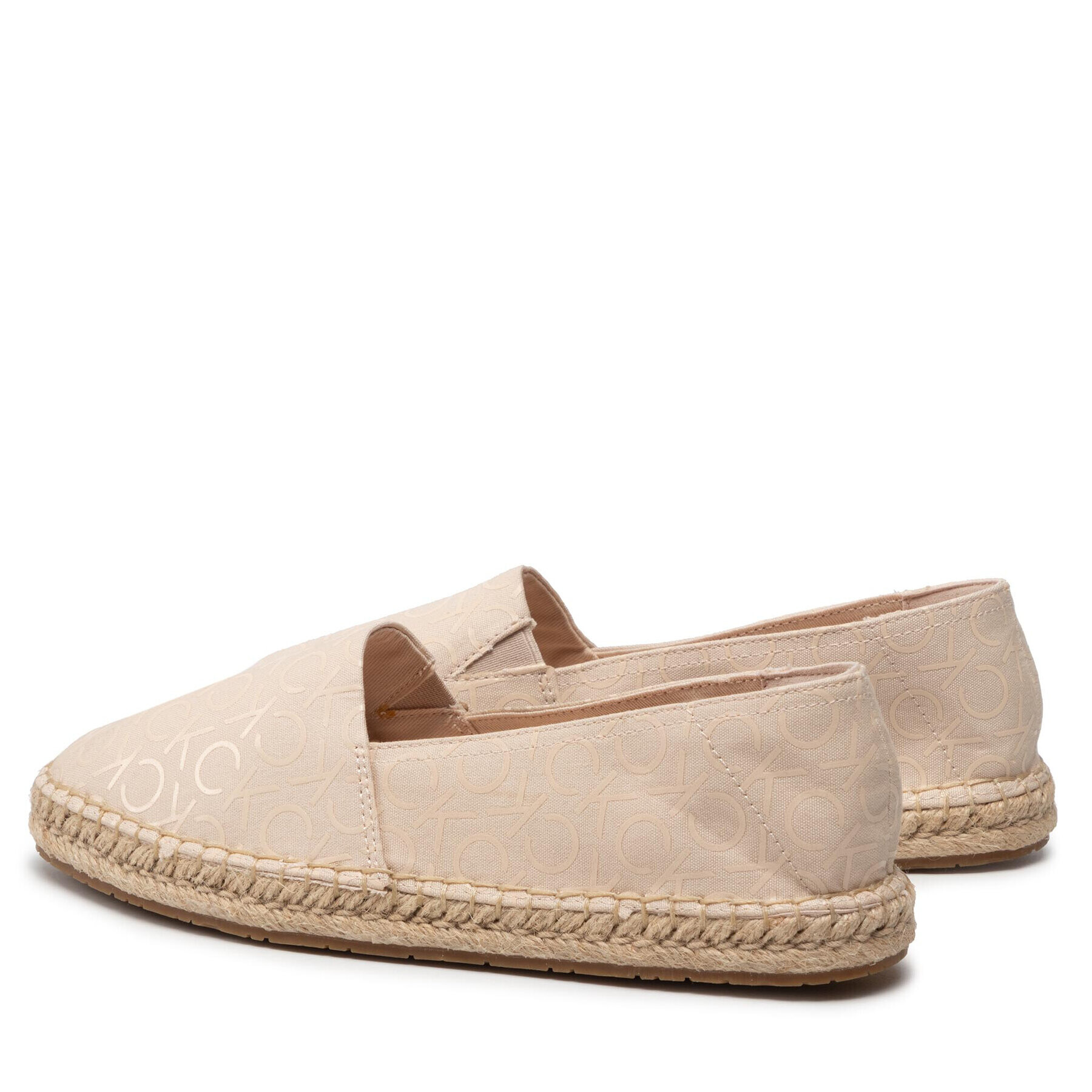 Calvin Klein Еспадрили Espadrille W/hdw - Canvas Mono HW0HW00888 Бежов - Pepit.bg