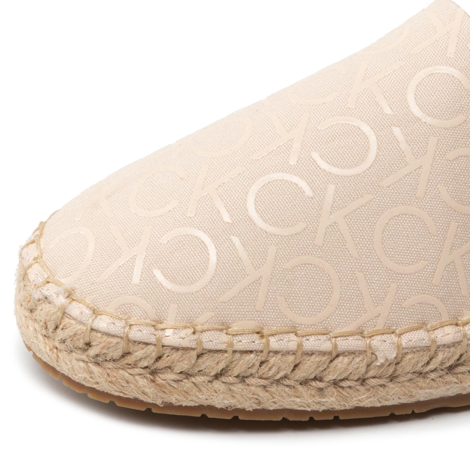 Calvin Klein Еспадрили Espadrille W/hdw - Canvas Mono HW0HW00888 Бежов - Pepit.bg