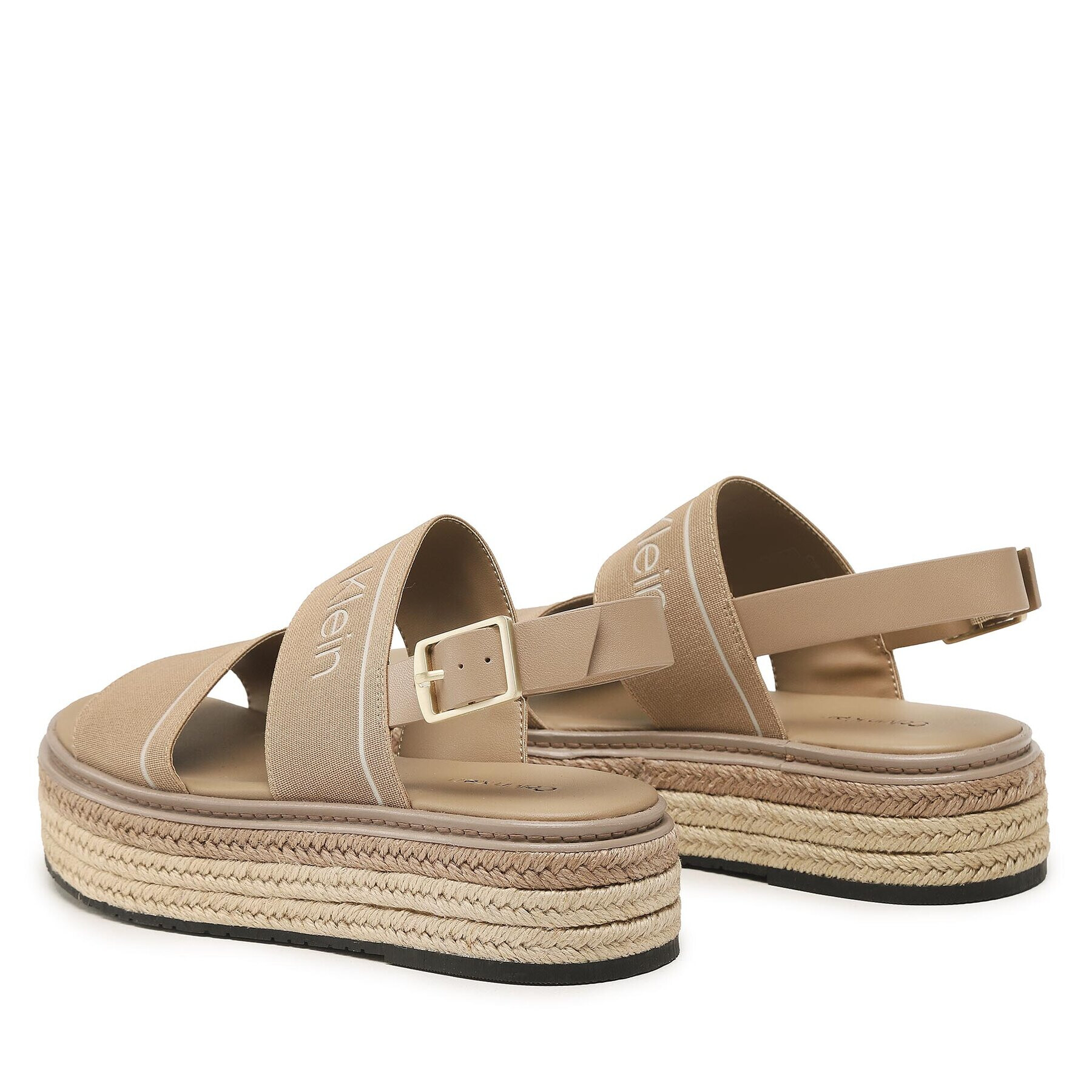 Calvin Klein Еспадрили Flatform Wedge - He HW0HW01497 Бежов - Pepit.bg