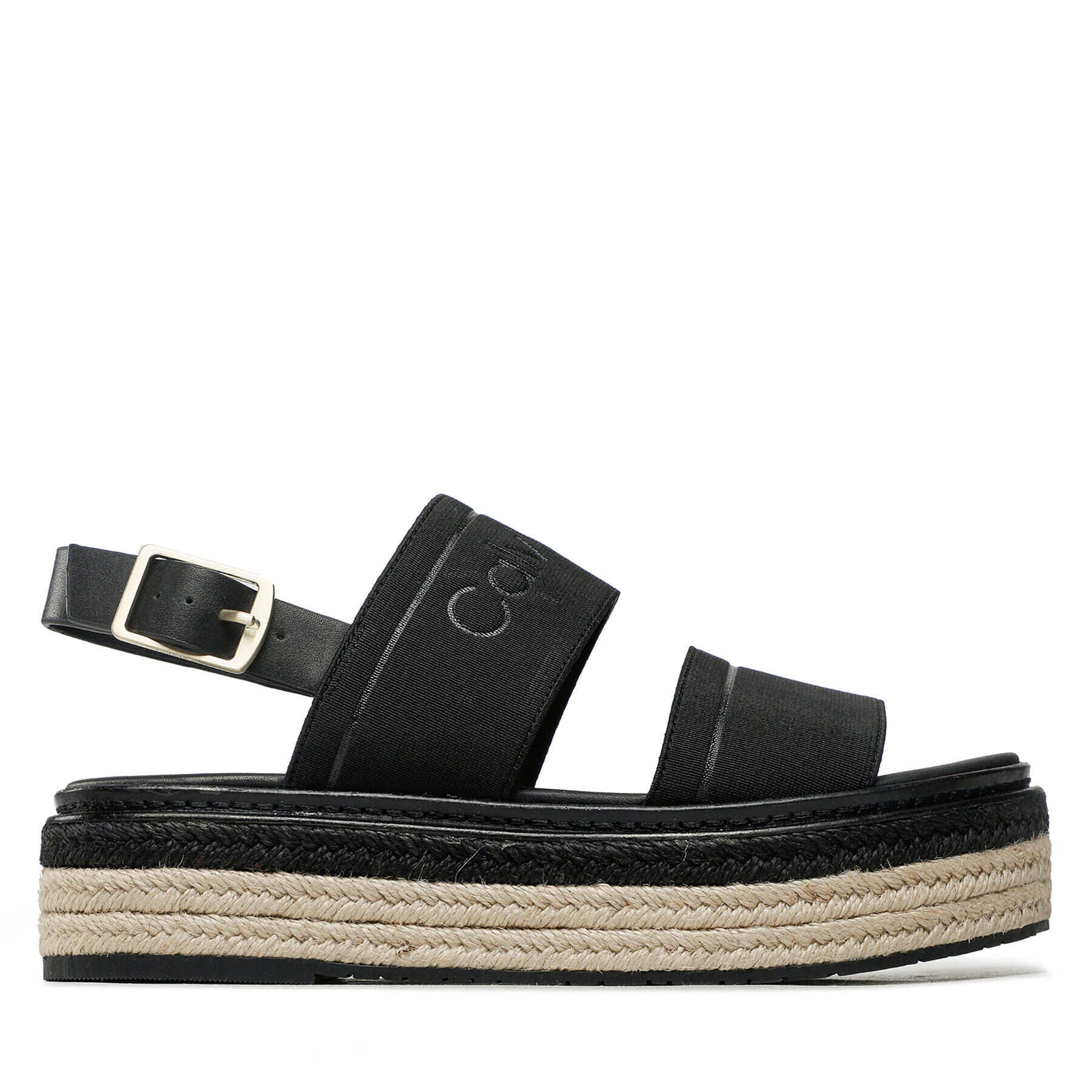 Calvin Klein Еспадрили Flatform Wedge HW0HW01497 Черен - Pepit.bg