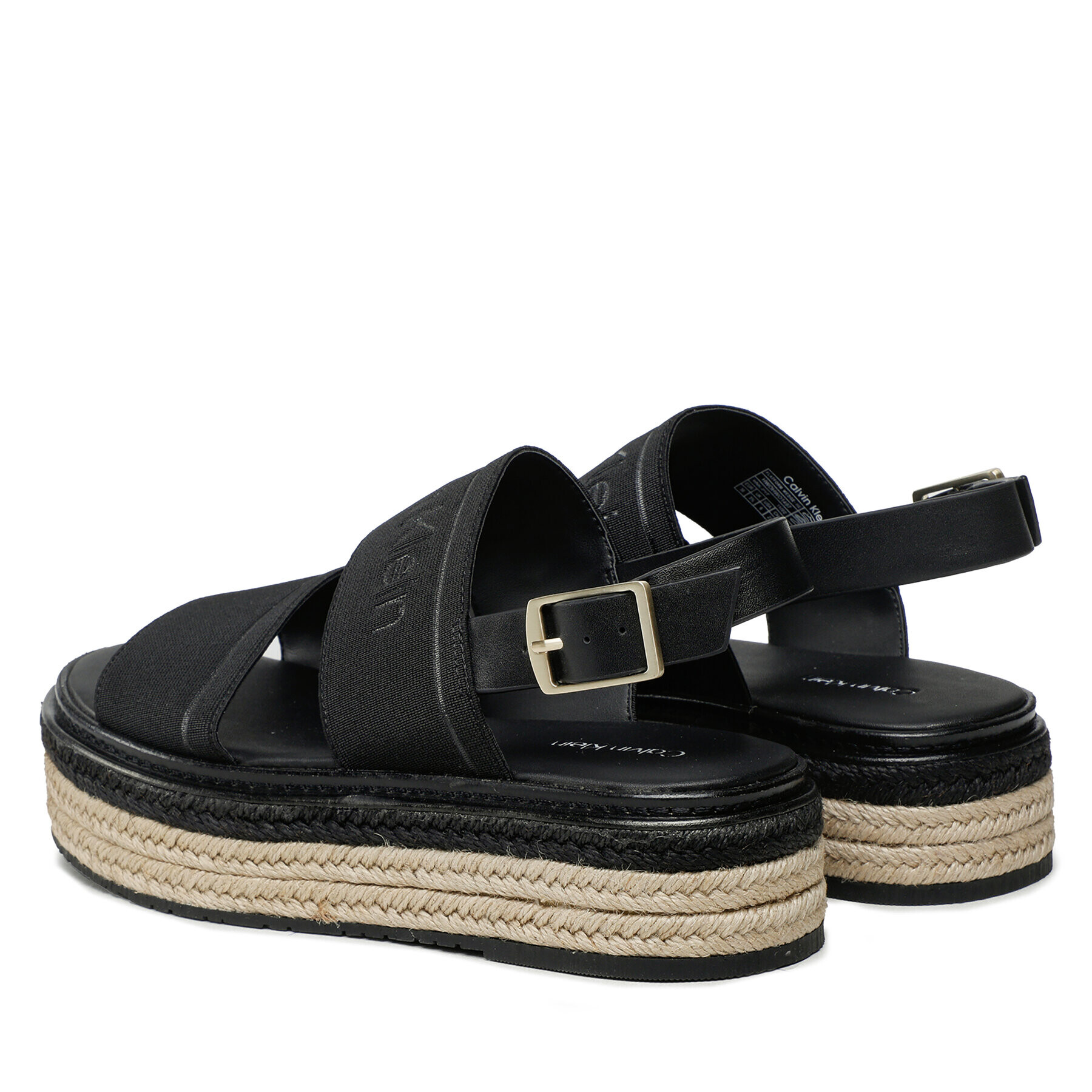 Calvin Klein Еспадрили Flatform Wedge HW0HW01497 Черен - Pepit.bg