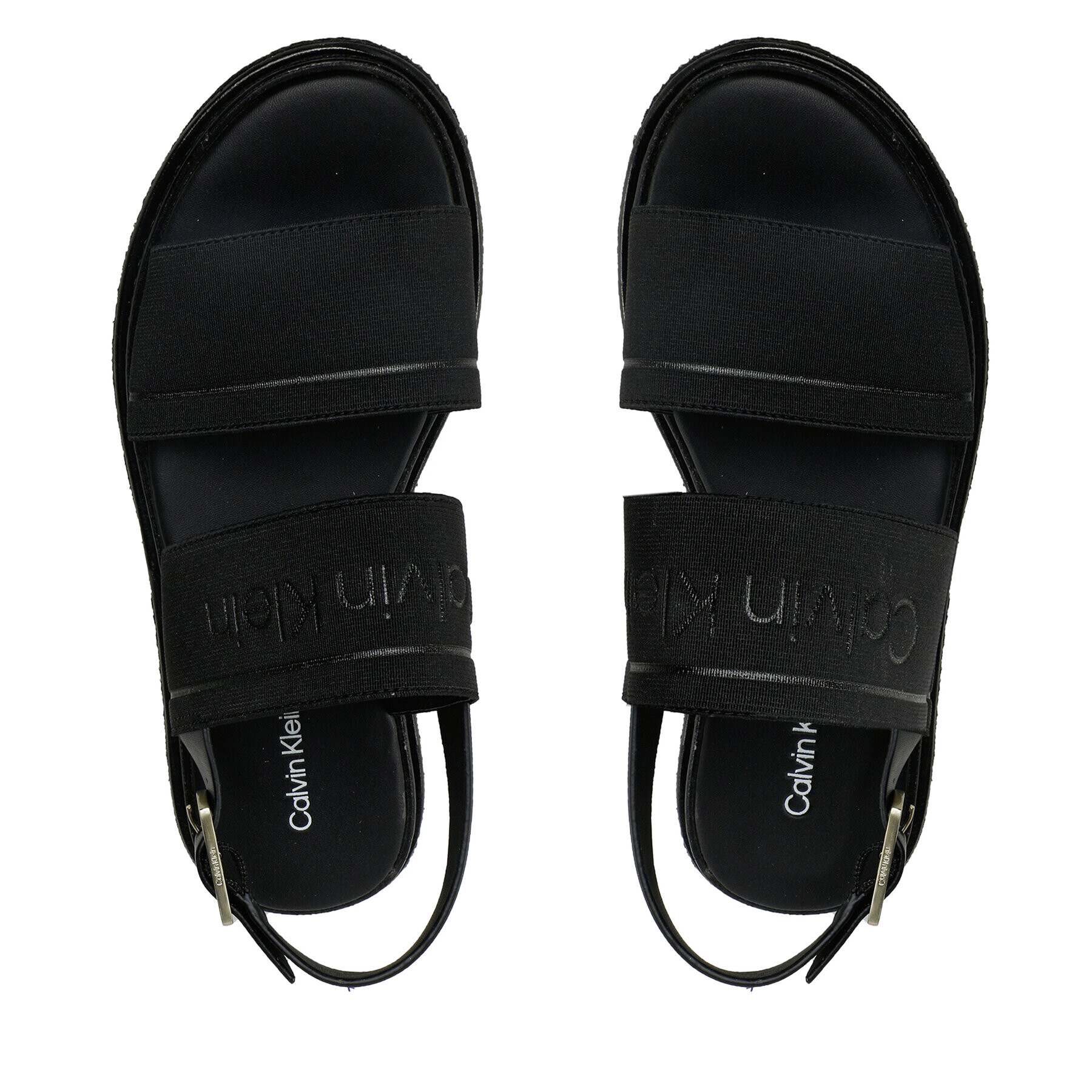 Calvin Klein Еспадрили Flatform Wedge HW0HW01497 Черен - Pepit.bg